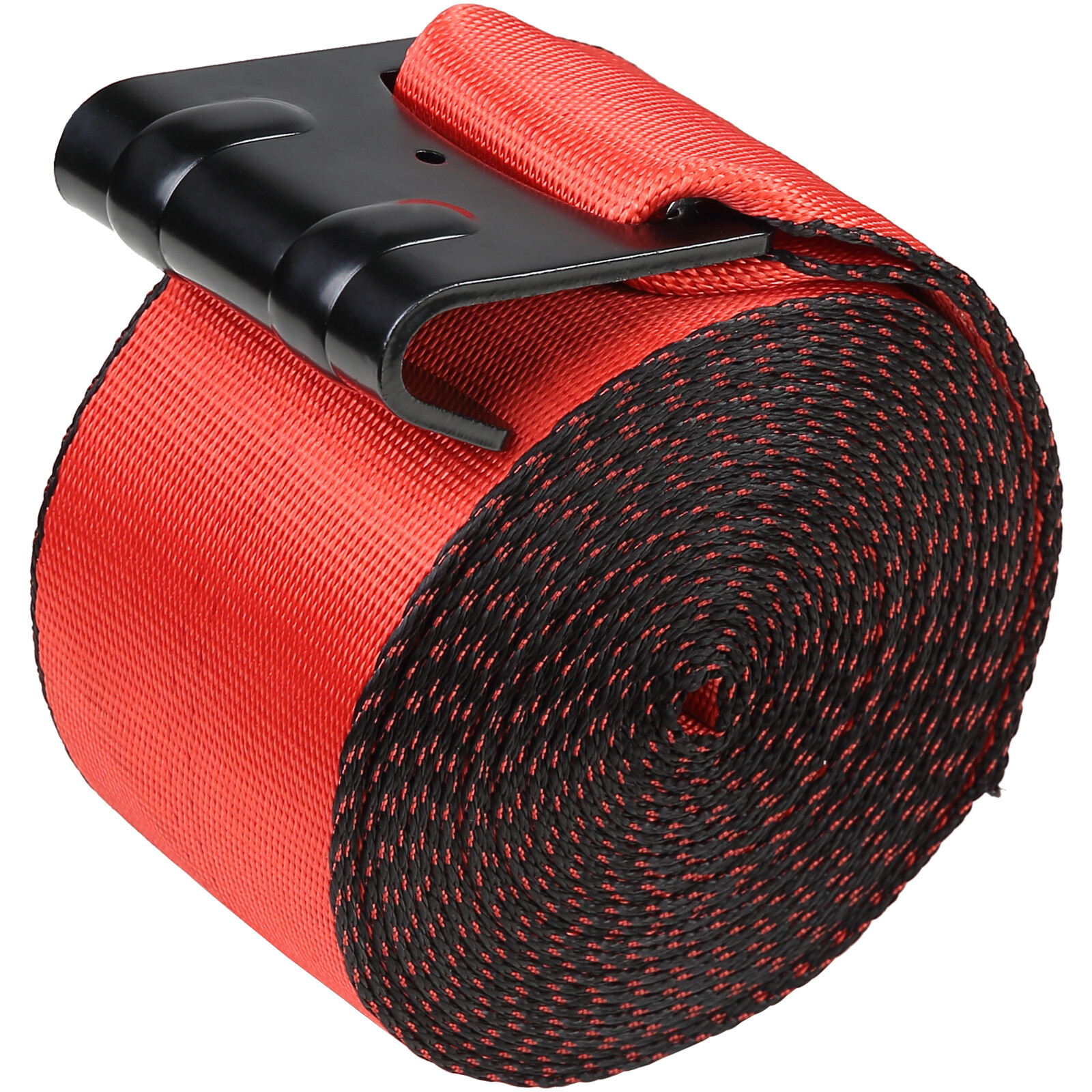 VEVOR 4" x 30' Truck Straps Tie Down Winch Straps w/ Flat Hooks 10 Pack Red