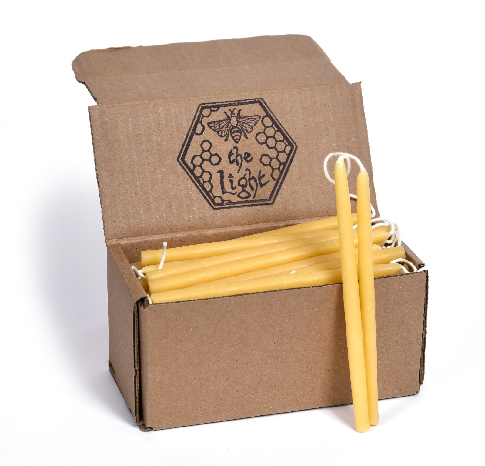 100% Pure Beeswax Taper Candles Dipped Style Unscented Choose Your Color & Size