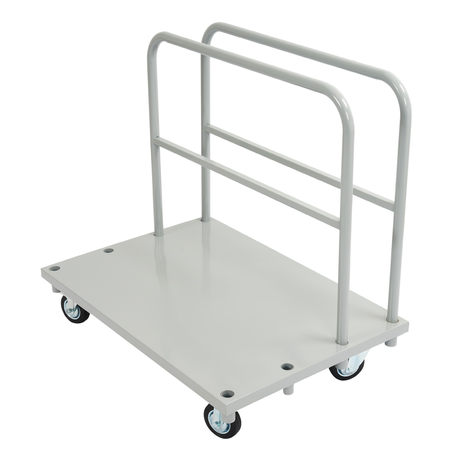 2-in-1 Platform Truck Cart Steel Panel Flatbed Dolly Cart 2000lbs with 4 Casters