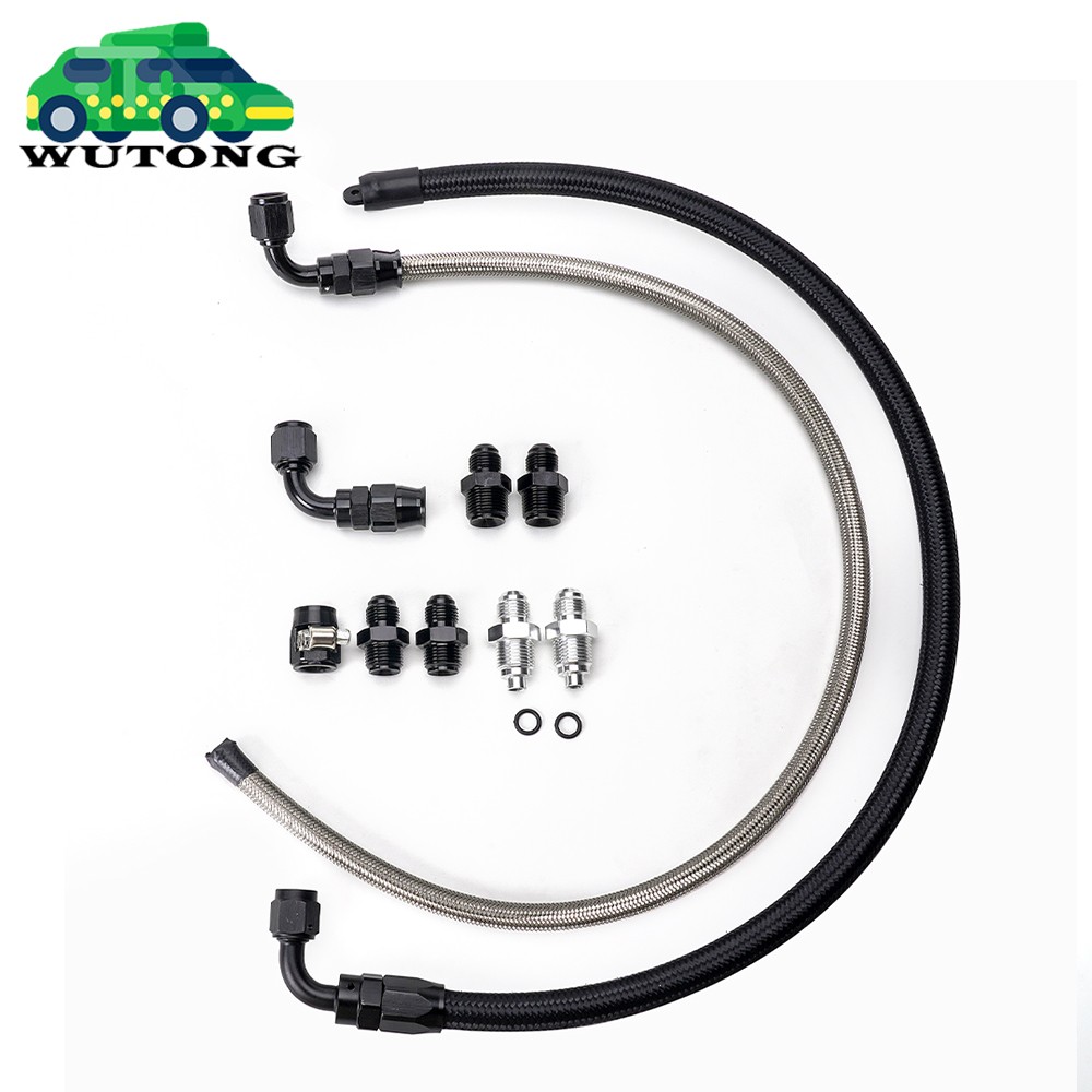 Universal 6AN Power Steering Pump Hose Kit For GM LS Swap Pressure Return Line