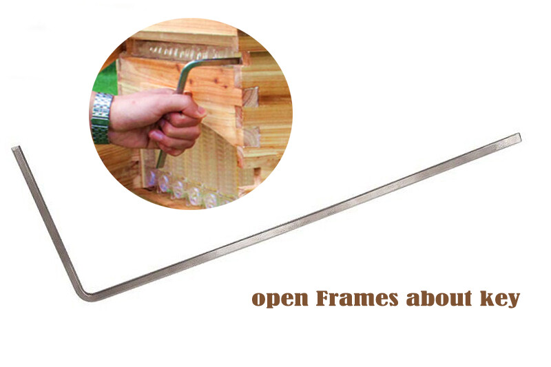 2 PCS BeeHive Beekeeping Stainless Steel Long Key Reuse For Auto House Box