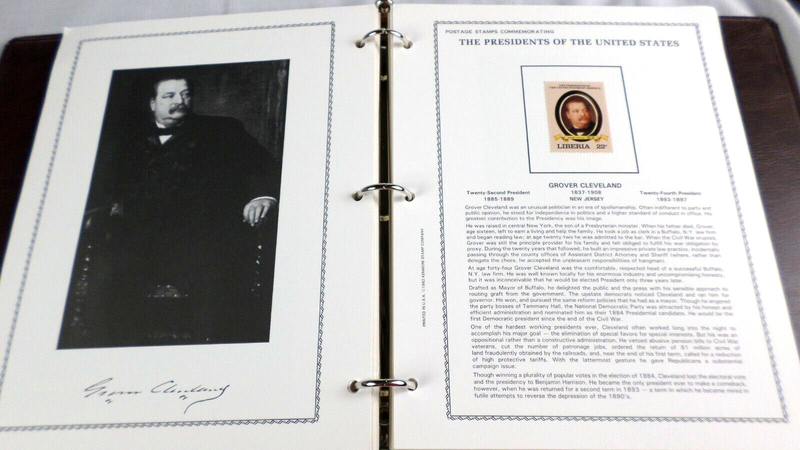 1984 Kenmore "The Presidents of United States" Liberia 39 Stamps &4 Sheets Mint