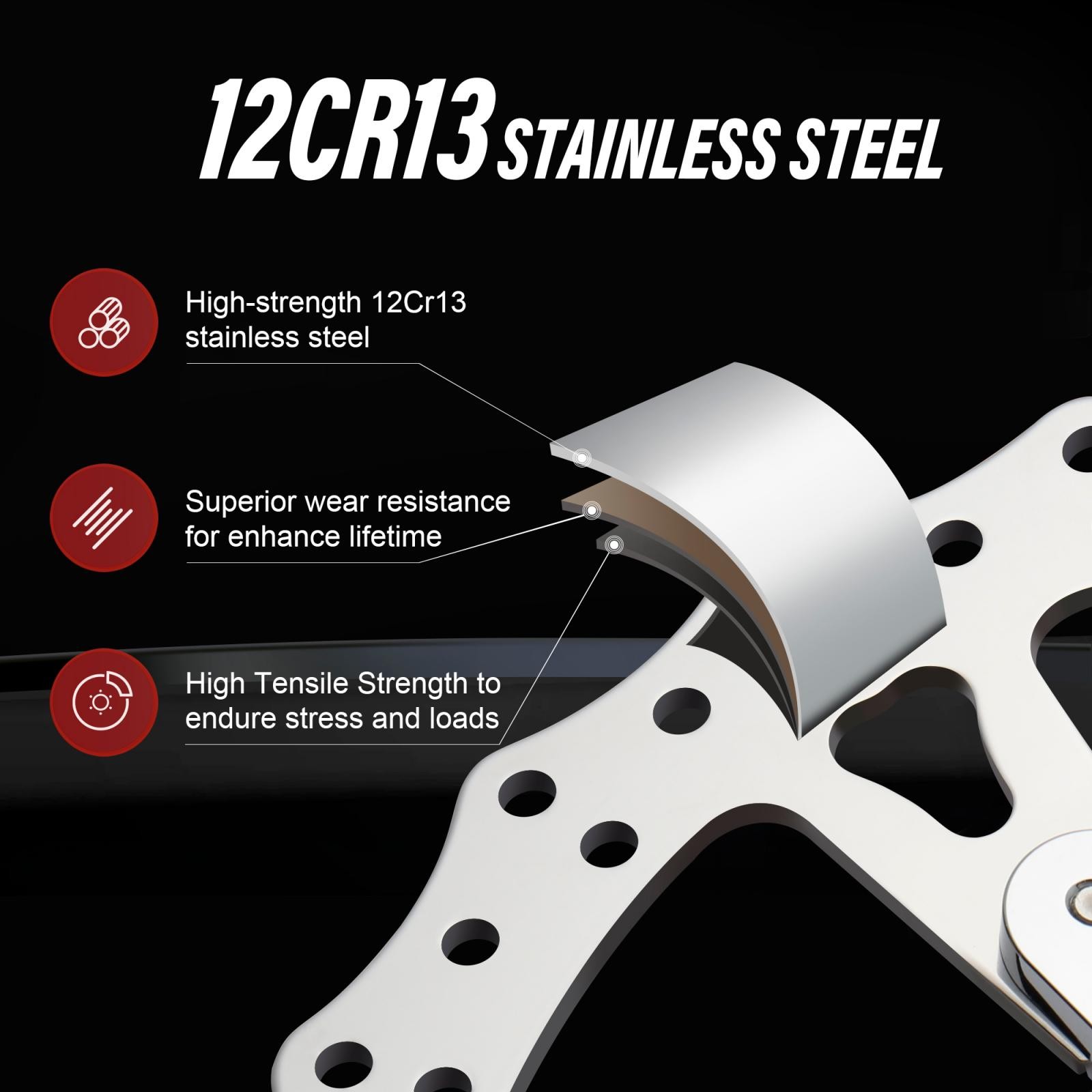 14" Front Brake Dual Disc Floating Rotors for Harley Touring Road Glide 2008-up