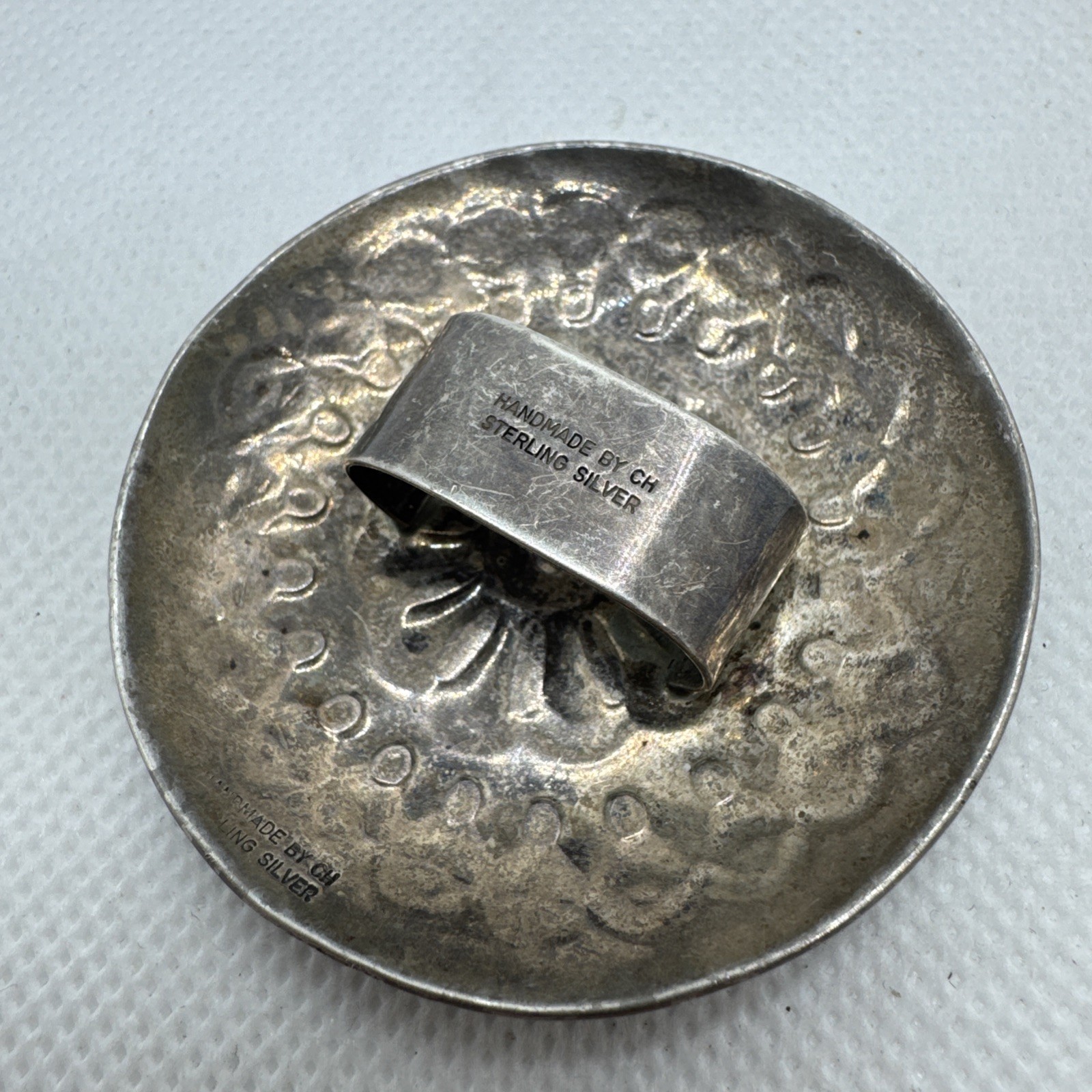 Large Southwestern Sterling Silver Concho Handmade CH 925 for Belt 2"