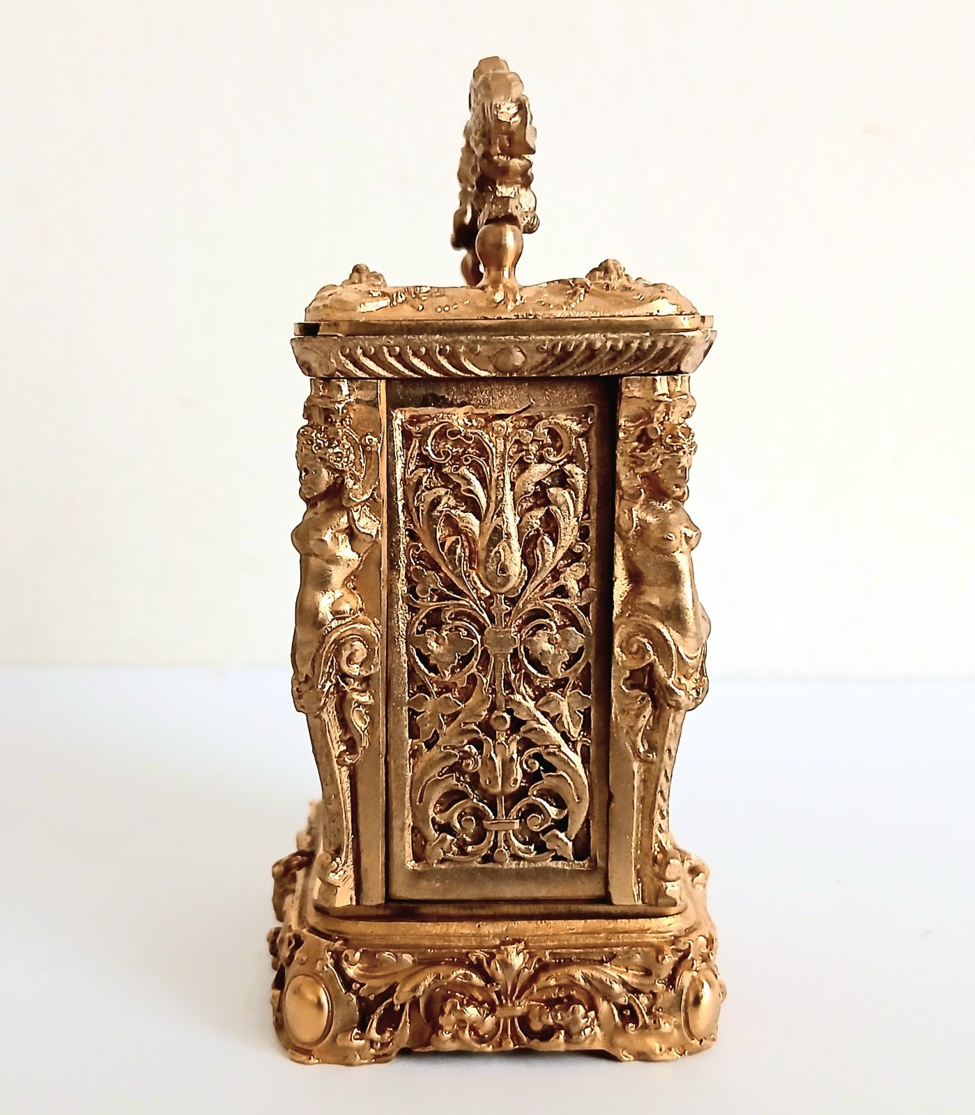 Miniature French Style Clock. Excellent Working Condition with Key.