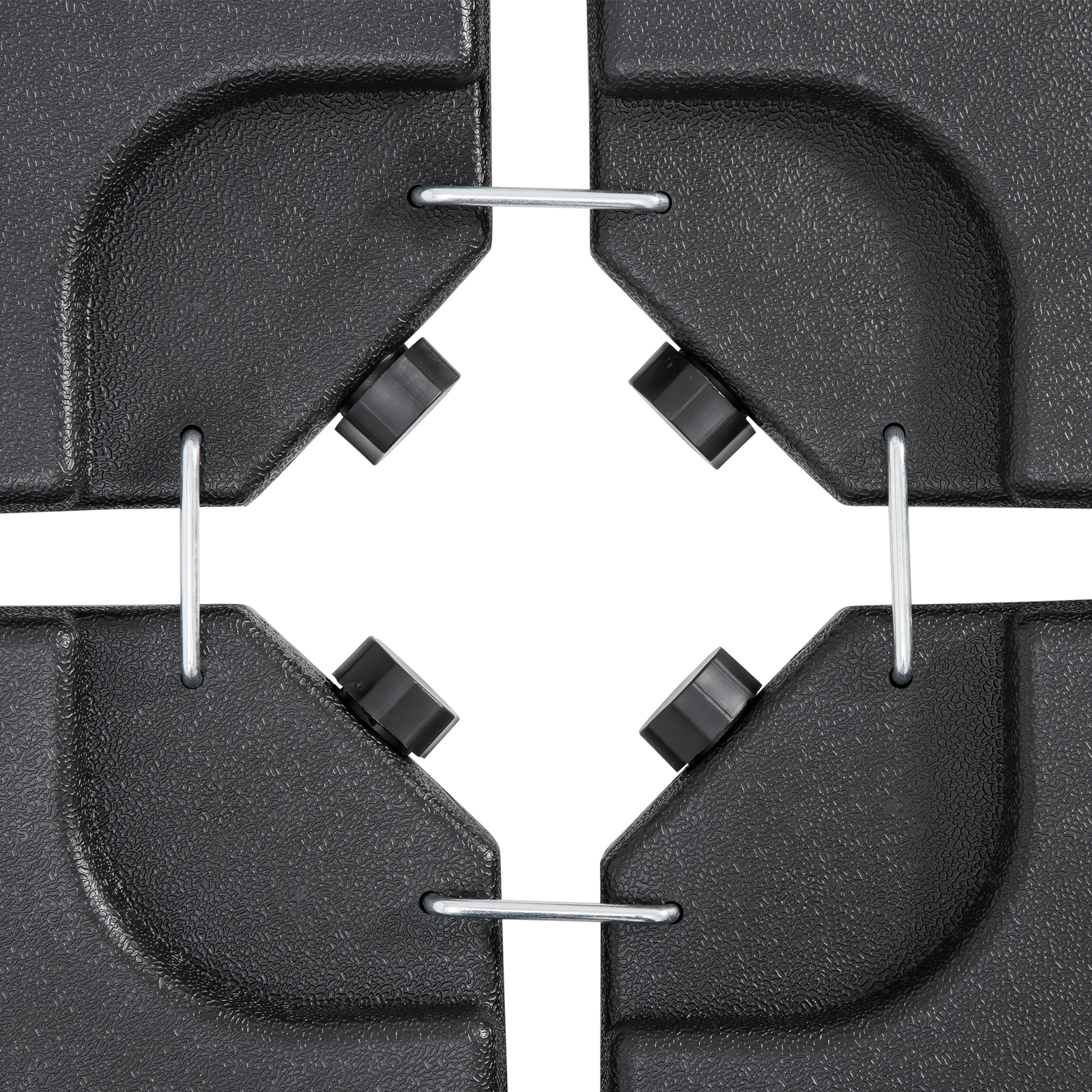 Umbrella Base Stand 4-Piece Patio Cantilever Offset Weighted Yard Outdoor Square