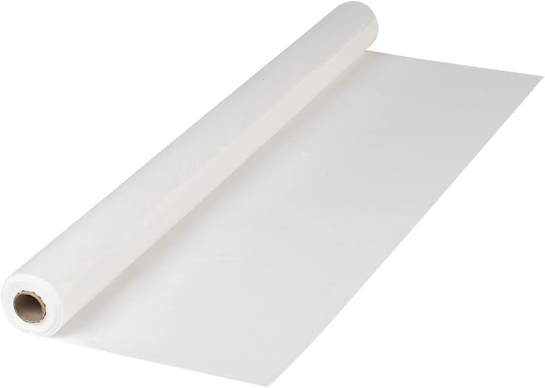 Pack of 1 Disposable Party Banquet Table Cover Roll - 300 ft. x 40 in. (White)