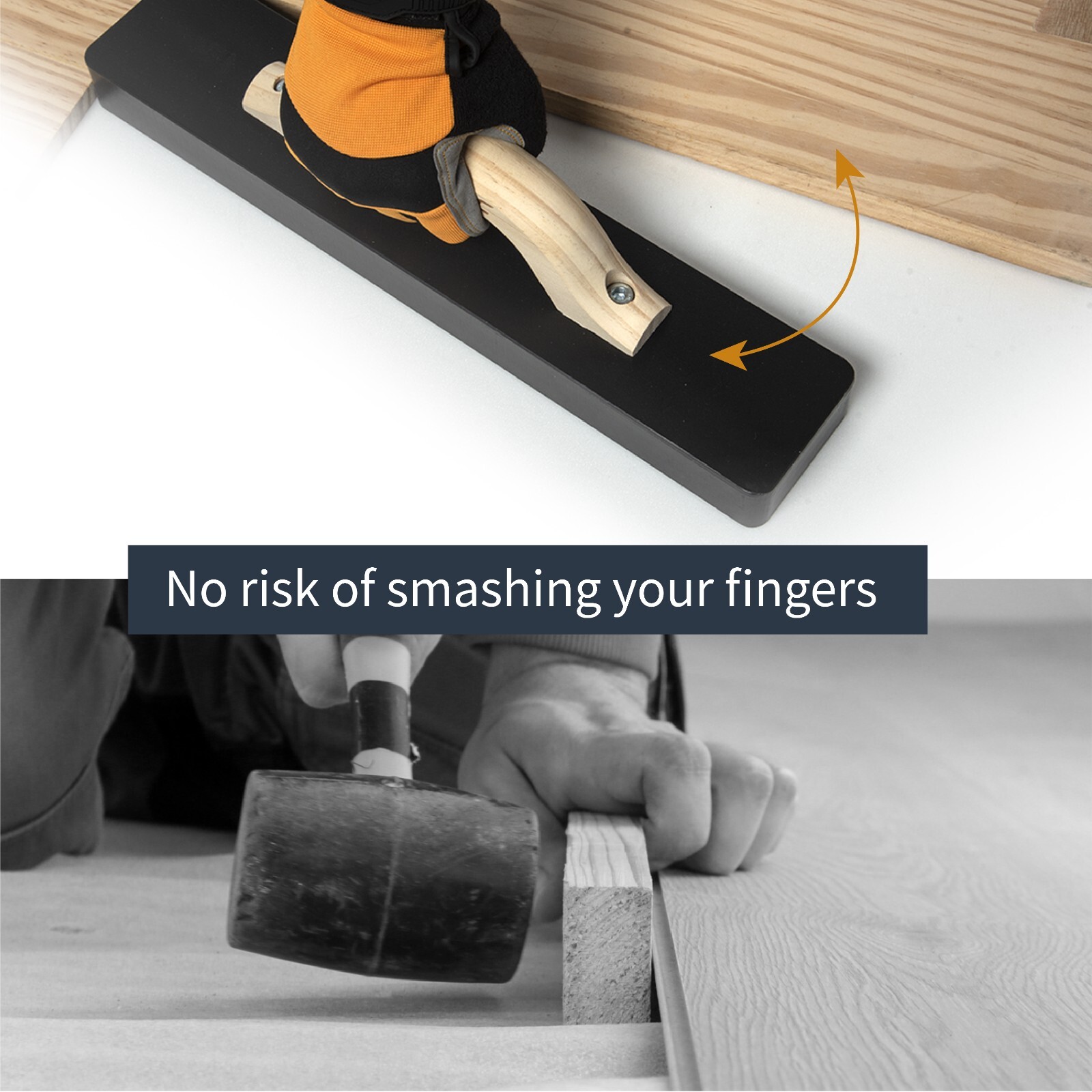 Tapping Block for Vinyl Plank Flooring, Hammer-Free Laminate Flooring Tools, 1PK