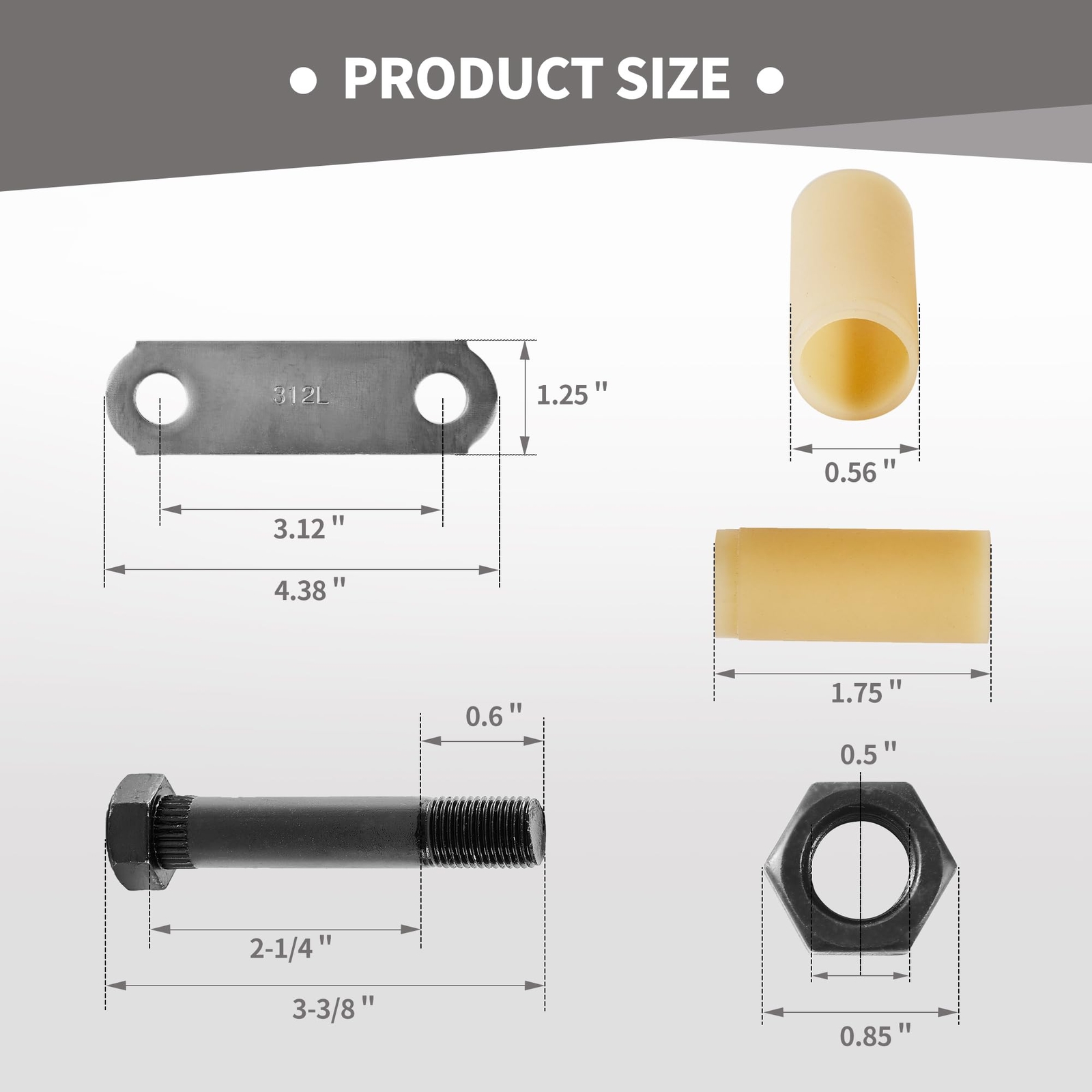 Trailer Axle Shackle Kit 3500-7200 lbs Trailer Axle Kit for Double Eye Spring