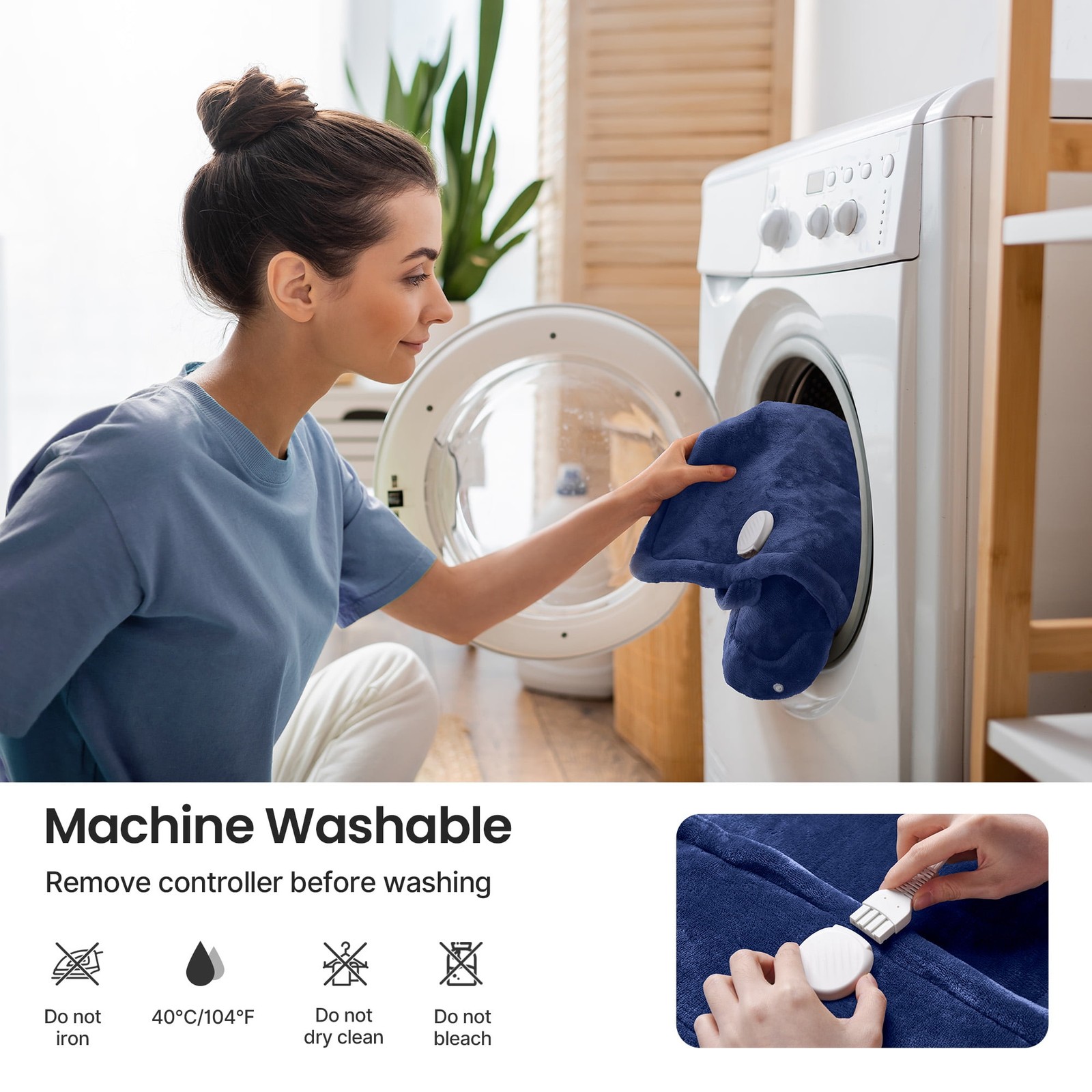 RENPHO Extra Large Heating Pad for Shoulders Neck and Back FSA HSA Eligible Blue