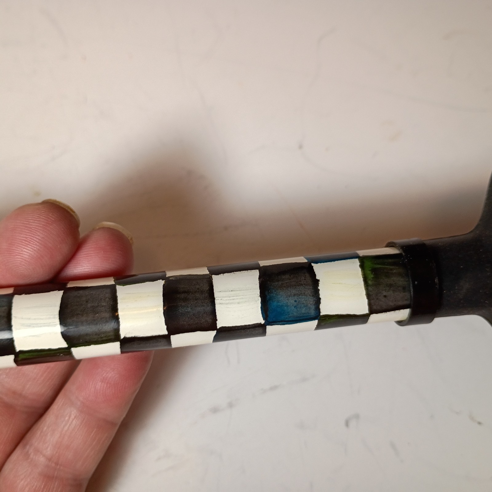 MacKenzie-Childs Courtly Check Spatula Black 12.5”