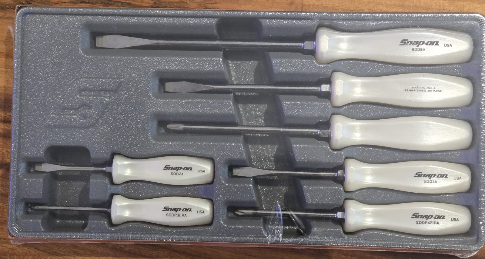 Snap On 7 Piece Combo Screwdriver Set "Pearl White" SDDX70APW