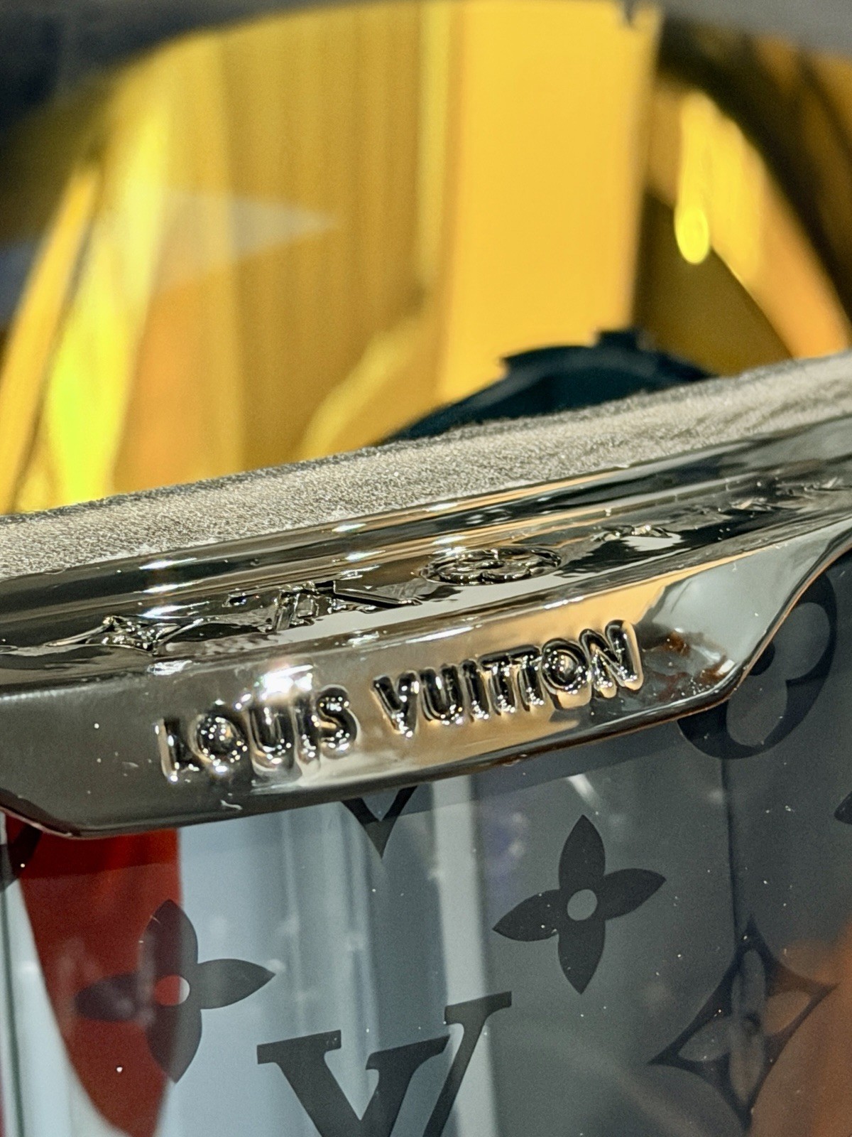 Louis Vuitton Snowboard Ski Mask Goggles - Black Frame with Case & Lenses - NWOT