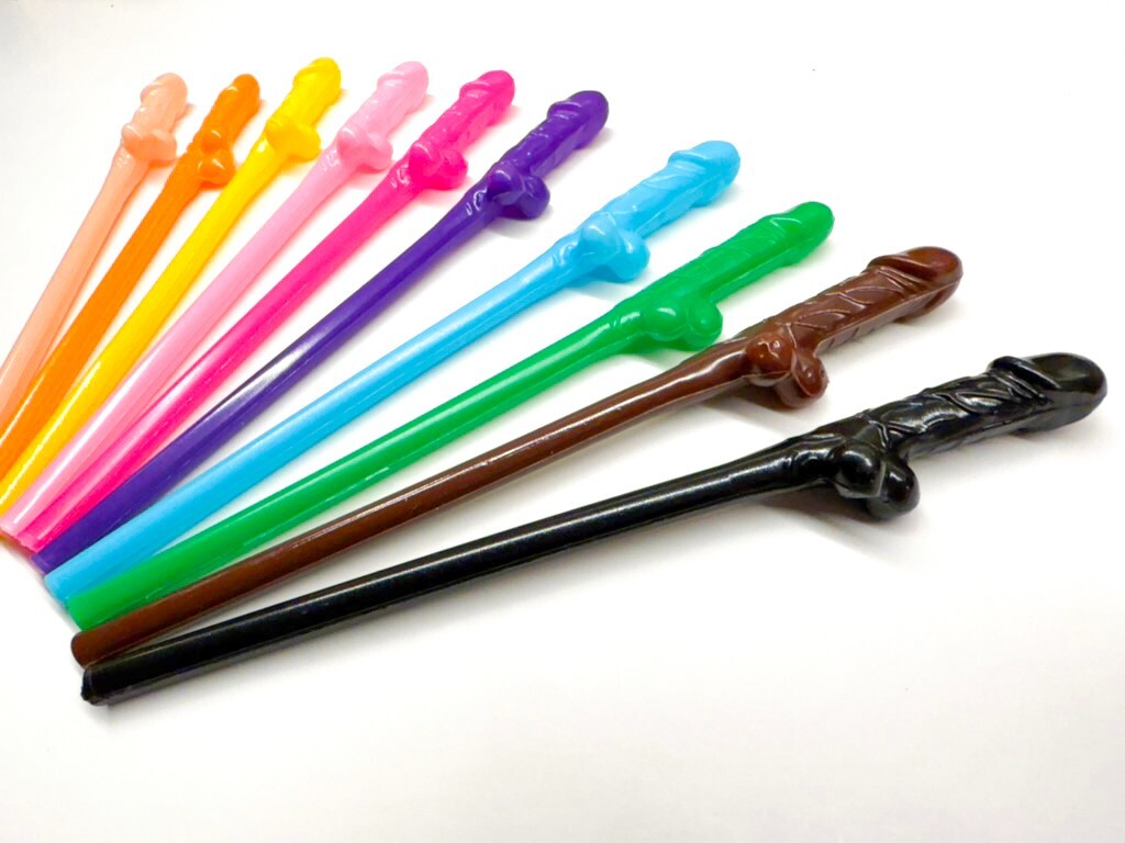 50 Penis Straws Bachelorette Party Supplies Decorations Favor Cup Drinking Fun