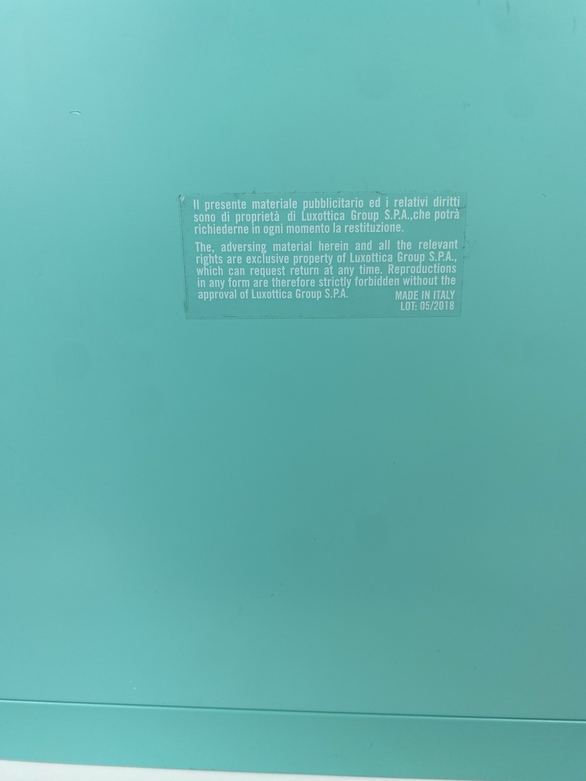 TIFFANY & CO COUNTER DISPLAY SHELF UNIT AUTHORIZED DEALER MADE IN ITALY