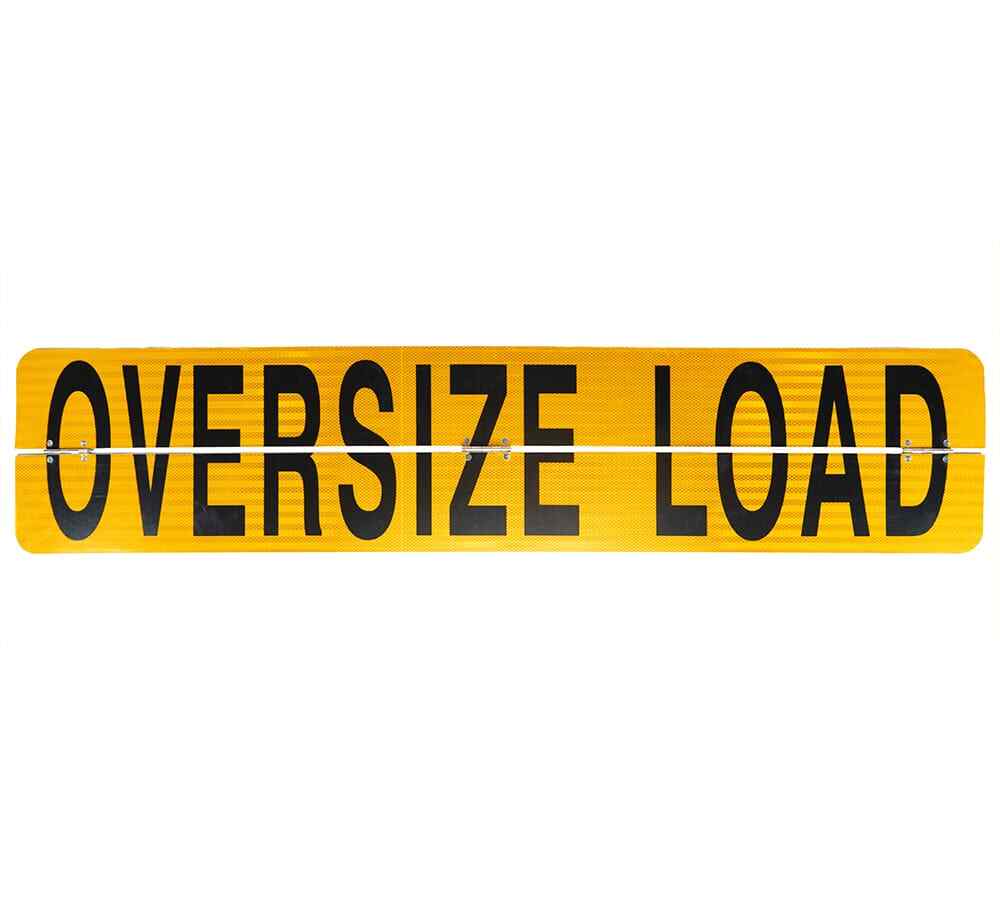 12"x60" Hinged Aluminum Oversize Load Sign/Banner for Trucks Vehicle Trailer