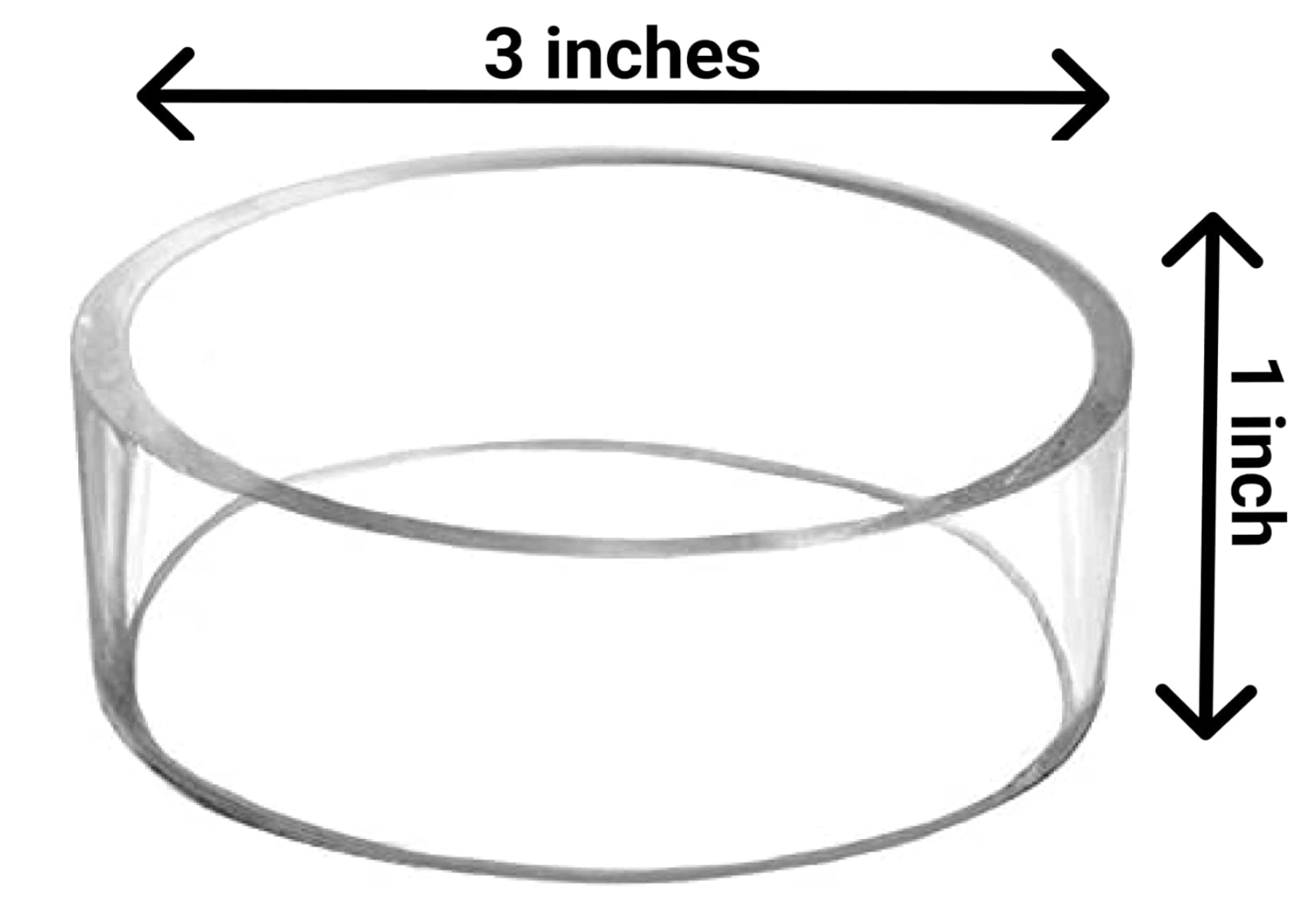 AZM Acrylic Plastic 3" Display Ring and Stand for Basketball, Football