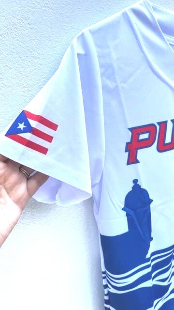 Puerto Rico Boricua PR Flag EL Morro Children Kids Baseball Jersey Shirt Sizes