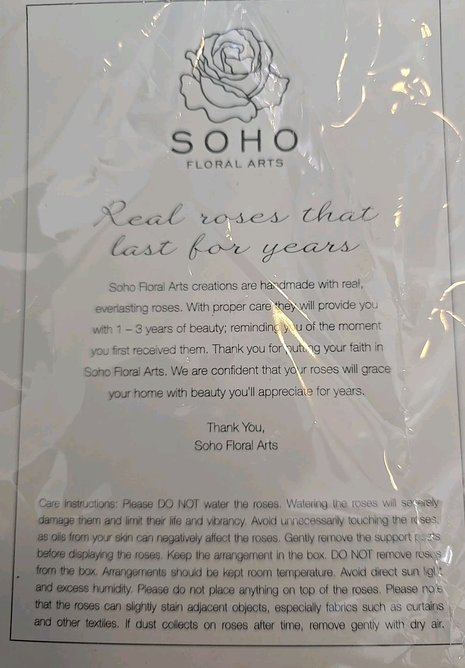 Soho Floral Arts | Roses In A Box | Genuine Roses that Last for Years Black S...