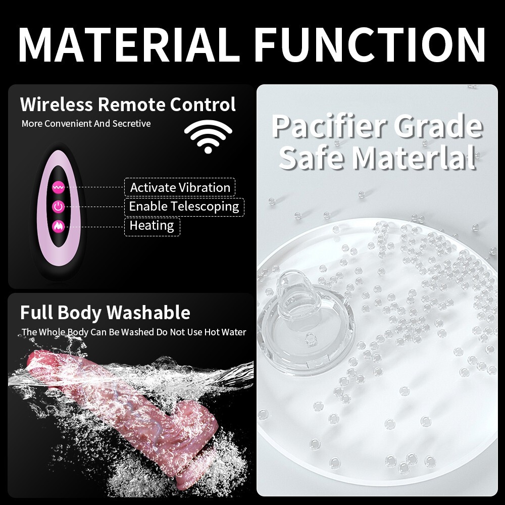 Telescopic Realistic Thrusting Dildo-Vibrator Sex-Toy for-Women-Remote Control