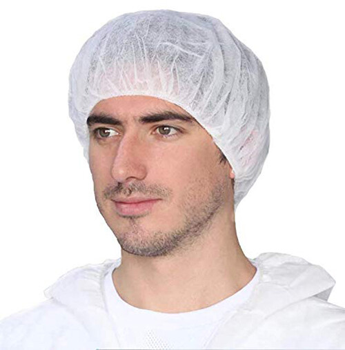 Pack of 100 Disposable Bouffant Caps Hair Nets, Salon Spa Food Service 21"
