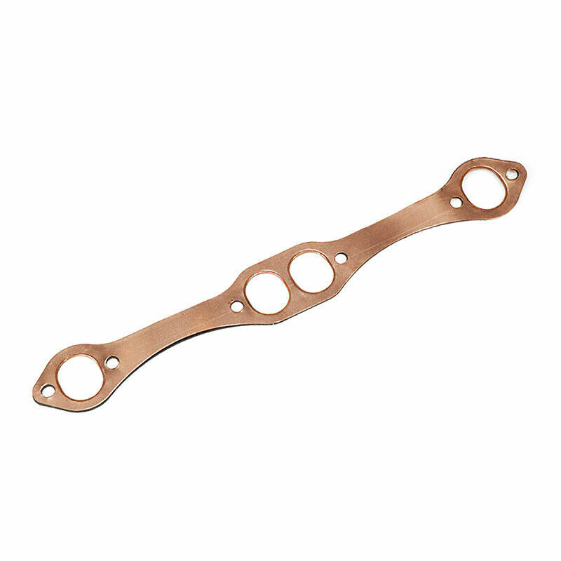 SBC OVAL PORT COPPER HEADER EXHAUST GASKETS FOR SB CHEVY 327 350 383 REUSABLE