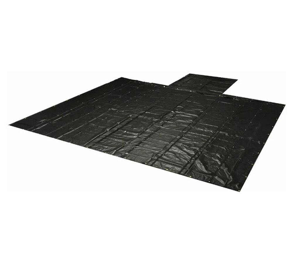 Black Superlight 14oz Flatbed Trailer Lumber Tarp 24x27 (8' Drop)