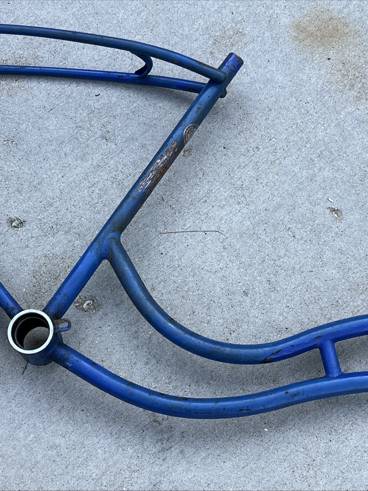 Vintage late 40s / 50s Blue Schwinn Ladies Chicago Built Frame Good Shape 18"