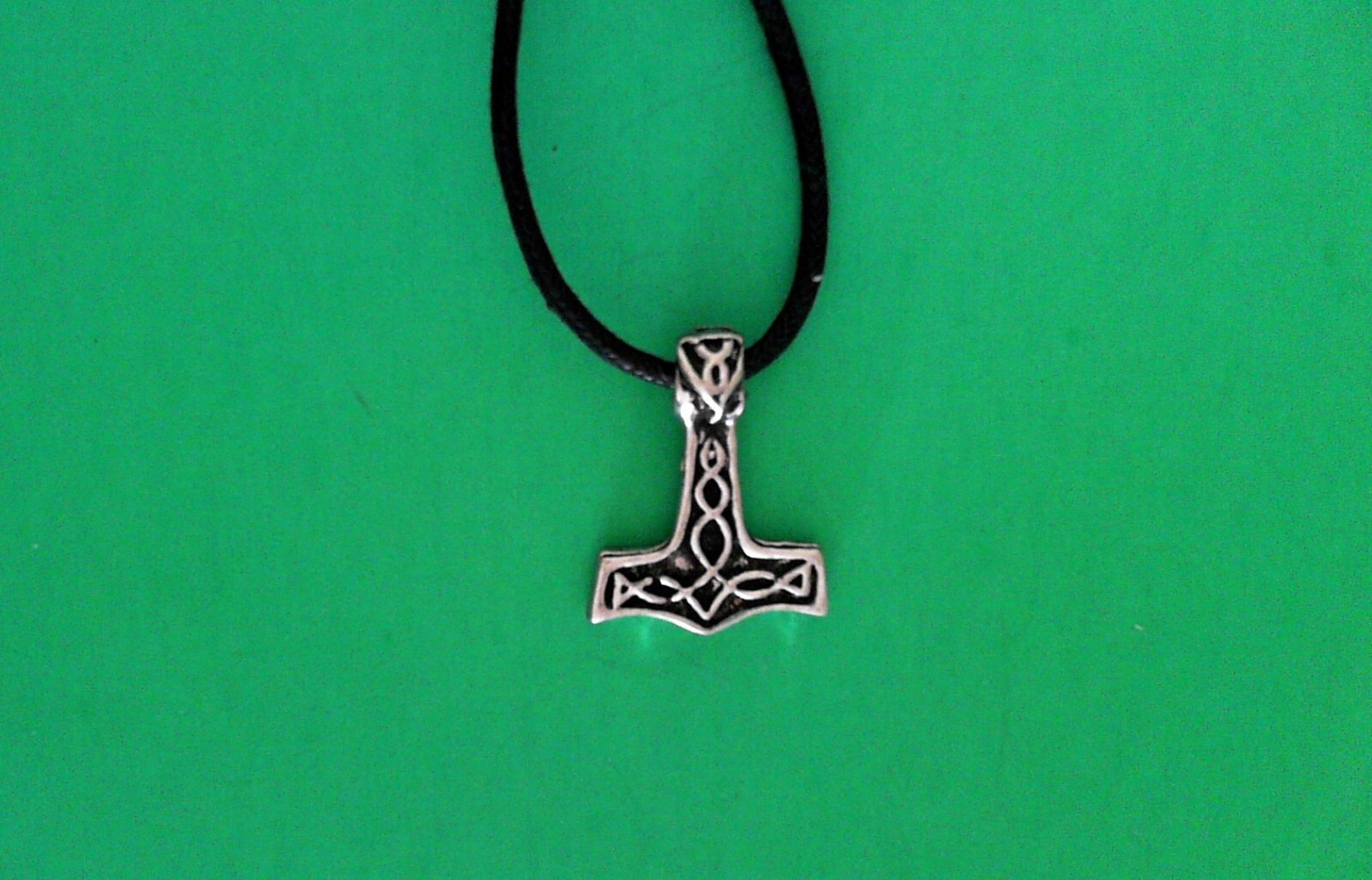 Thor's Hammer Pewter Pendant Necklace! New Made in USA Mjolnir Viking Pagan