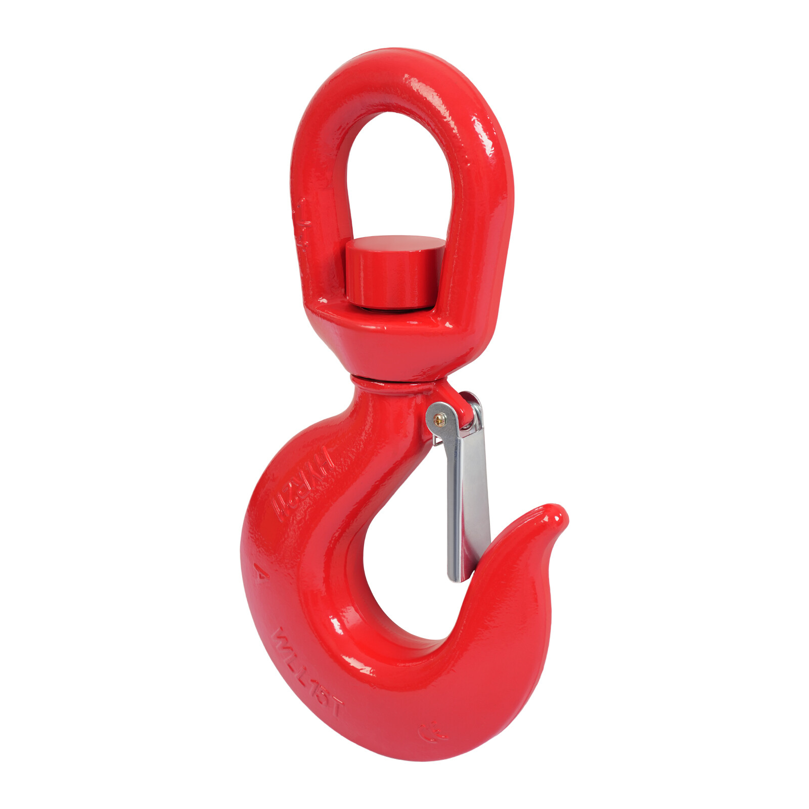 15 Ton Swivel Lifting Hook Heavy Duty Round Rotating Hook with Safety Latch