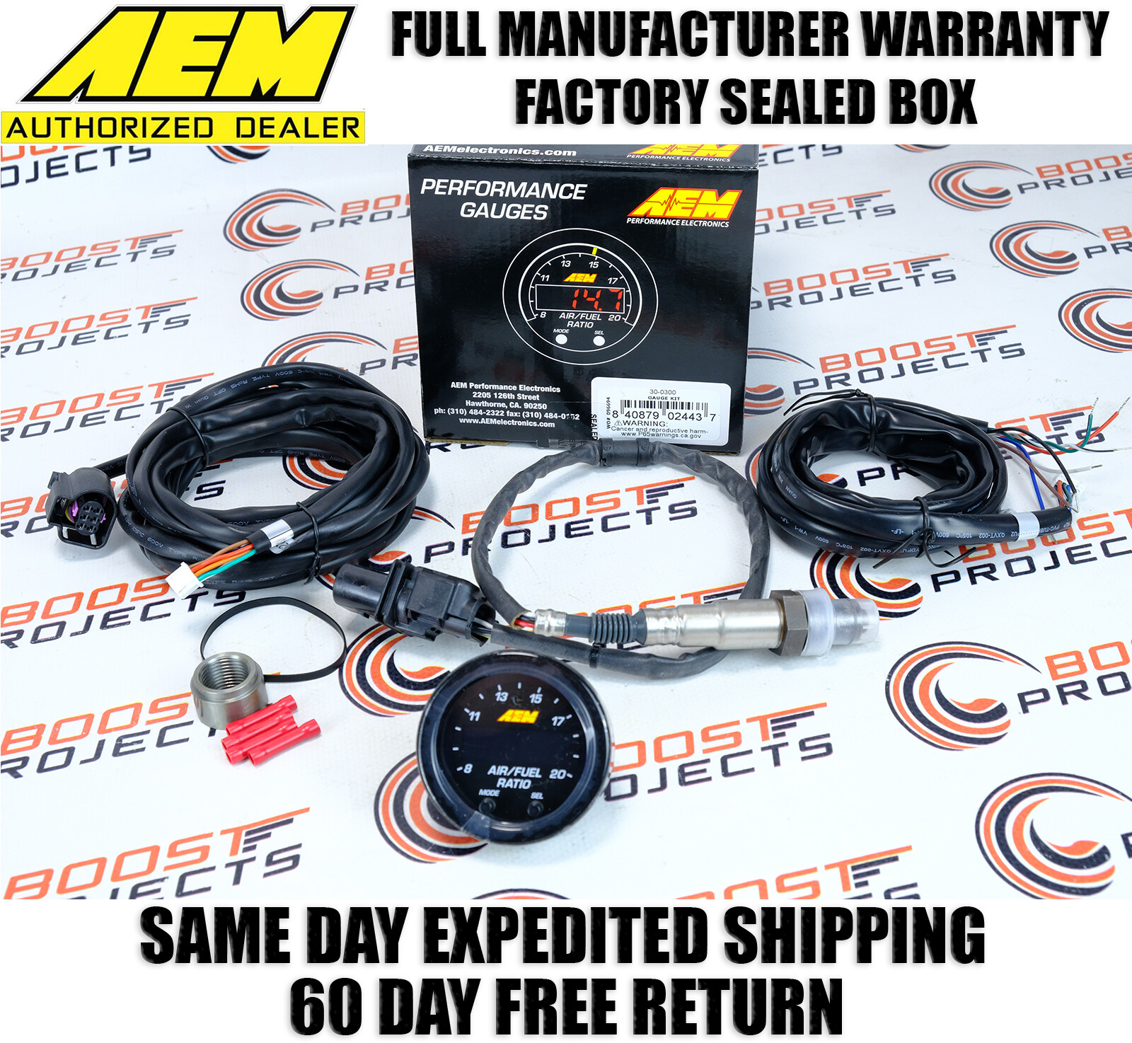 AEM X-Series Wideband Gauge 52mm 2 1/16" O2 UEGO Air Fuel AFR Controller 30-0300