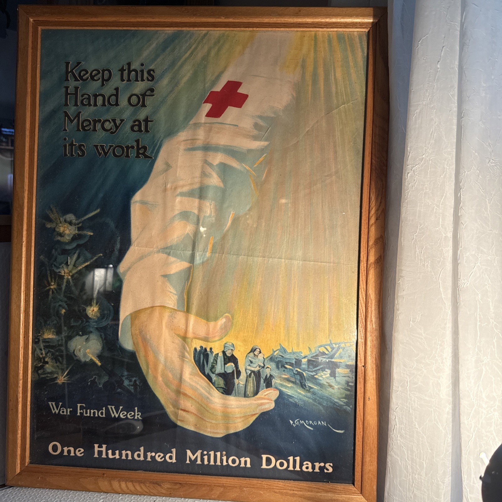 WW1 "Keep This Hand of Mercy as its Work" Red Cross Poster (20" X 27") 1918