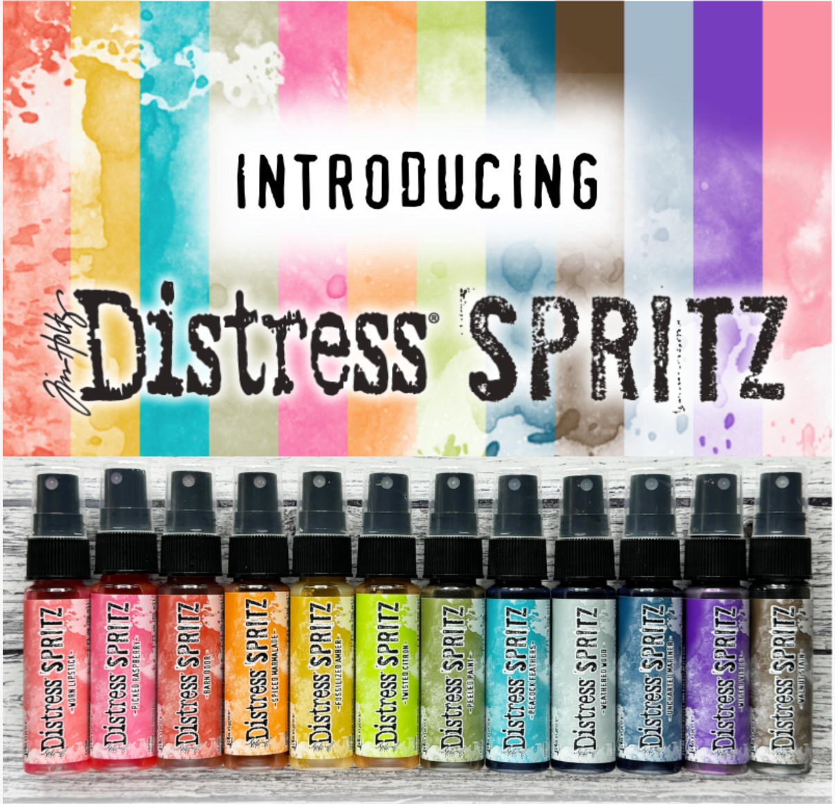 Ranger Tim Holtz DISTRESS SPRITZ SPRAYS- All 12 Color Set Bundle- IN STOCK