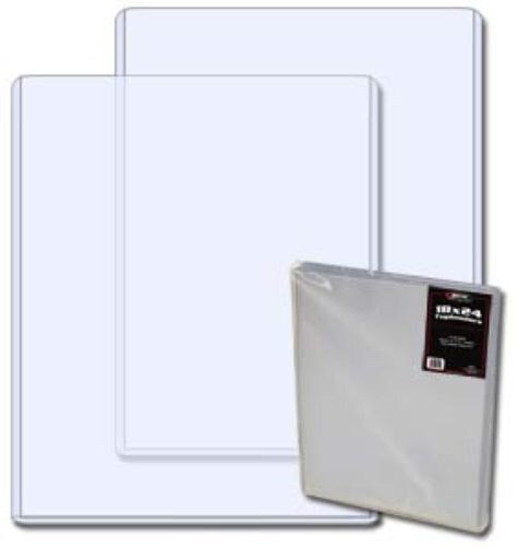 Pack of 10 BCW 18 x 24 Hard Plastic Toploads Holders 18x24 rigid protectors