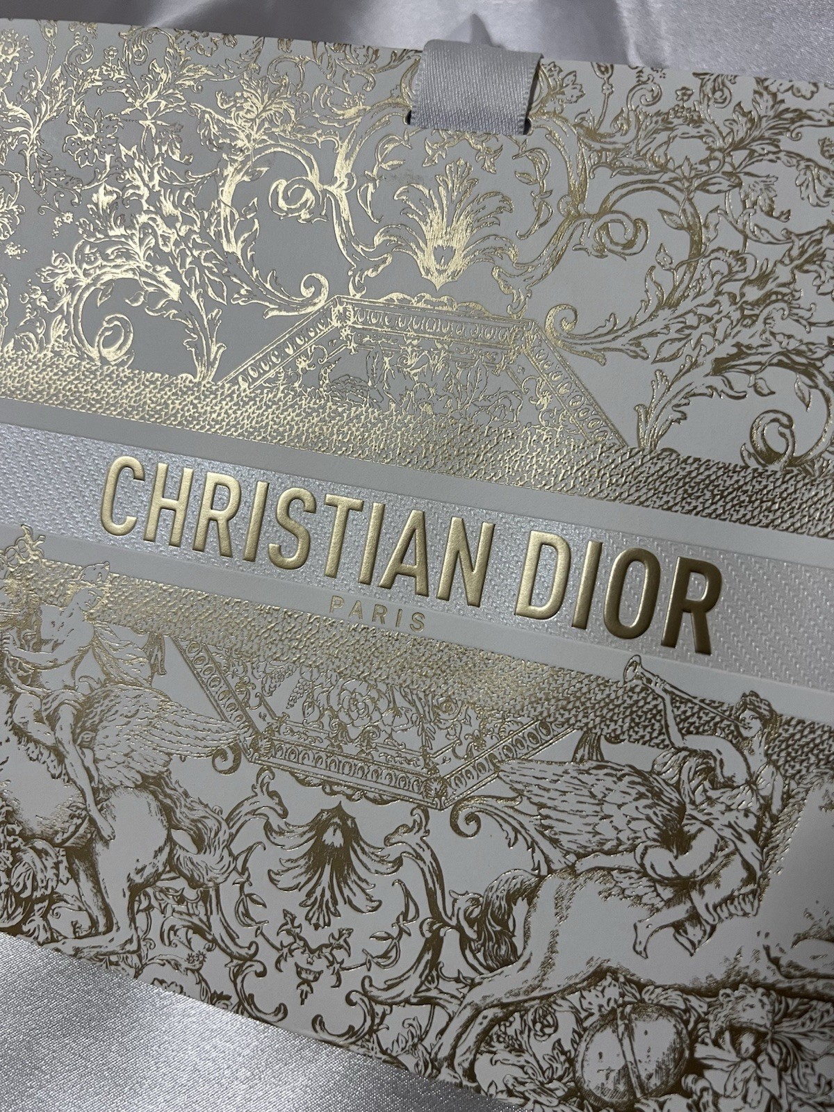 Dior Gift Bag Textured Paper Holiday Limited Edition L 9.5 x H 7 x D 3.5"
