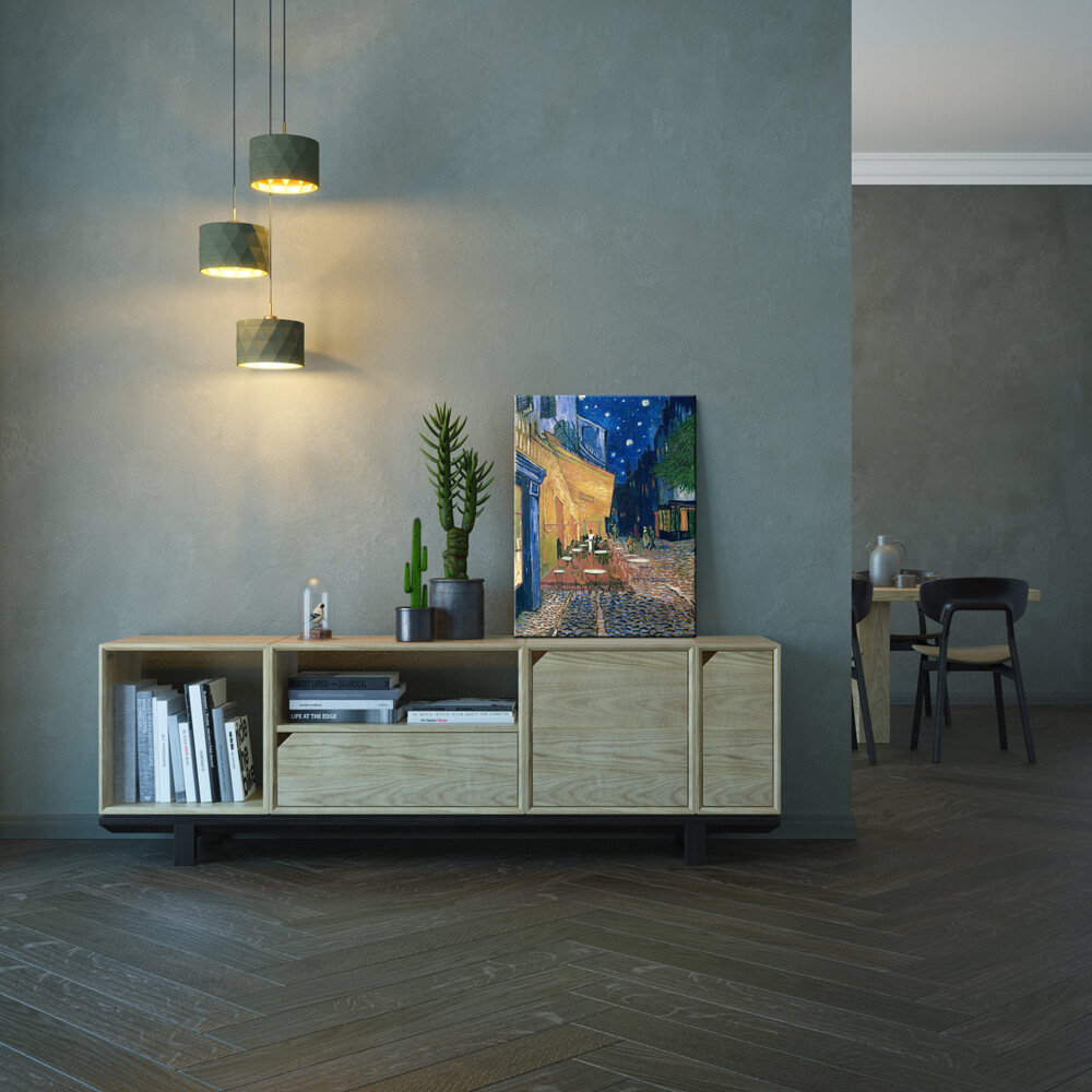 Van Gogh Painting Repro Canvas Print Wall Art Home Decor Cafe Terrace Pictures