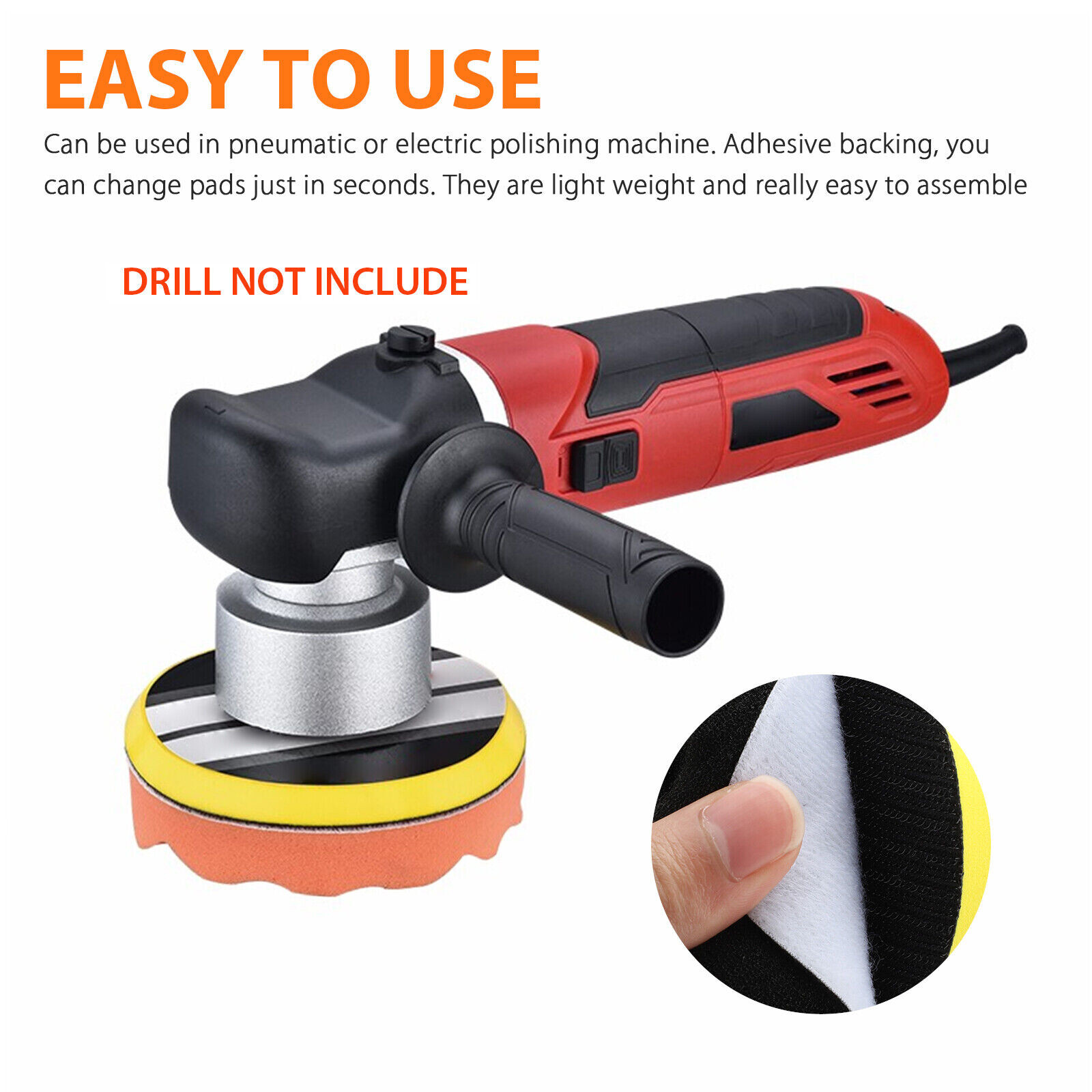 22pc 3" Car Buffing Pads Polishing Sponge Set Waxing Foam Polisher Kit for Drill