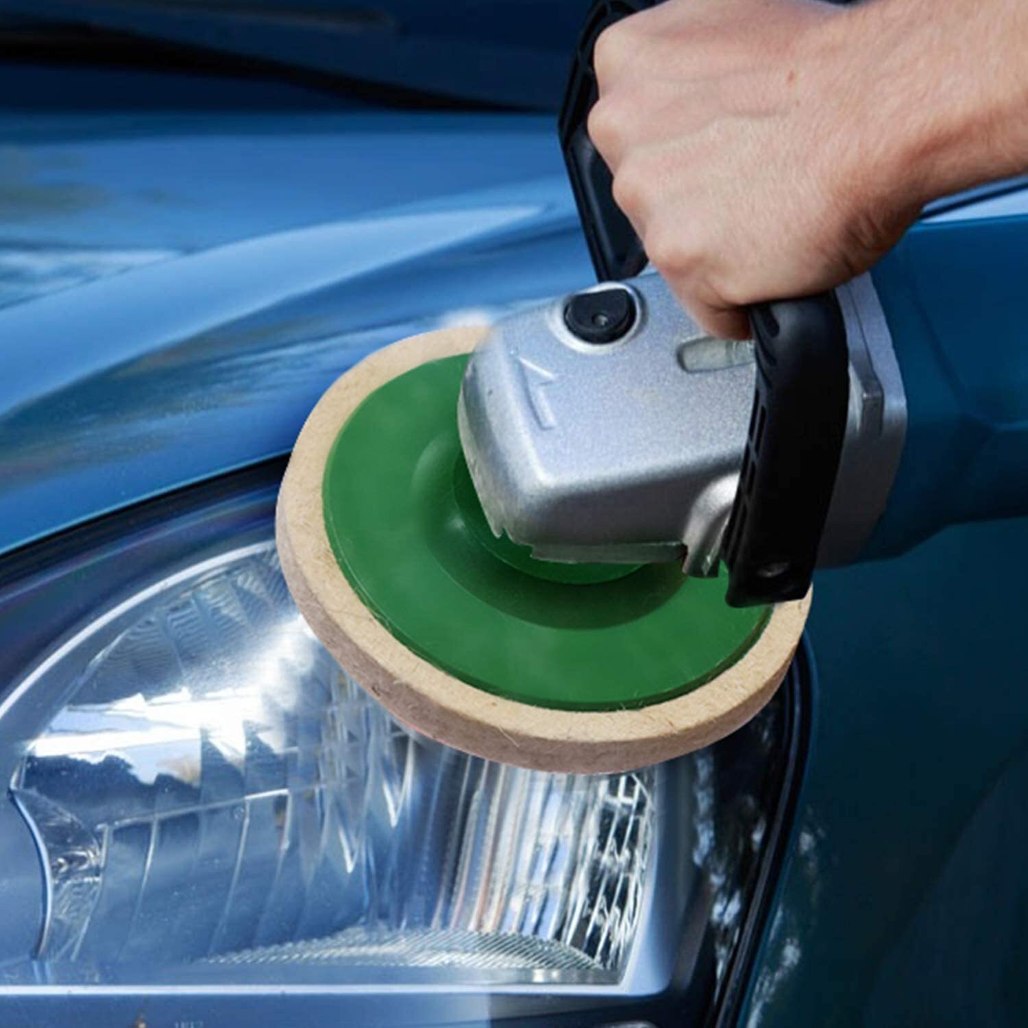 10Pack 4 in Wool Polishing Discs Finishing Wheel Buffing Pads for Angle Grinder