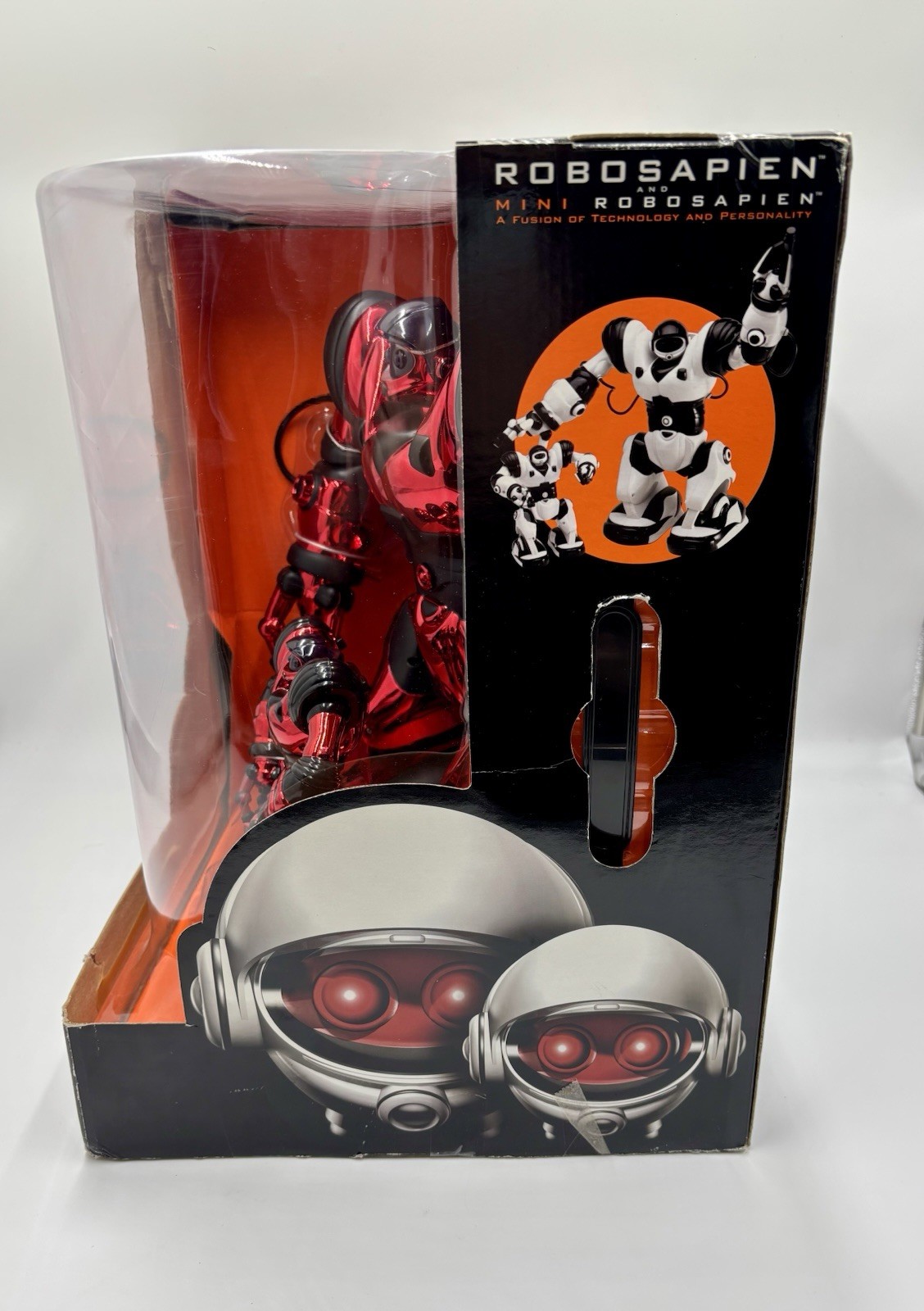 NEW 2005 WowWee Robonetics Robosapien & Mini Combo Set- Metallic Red Chrome Rare