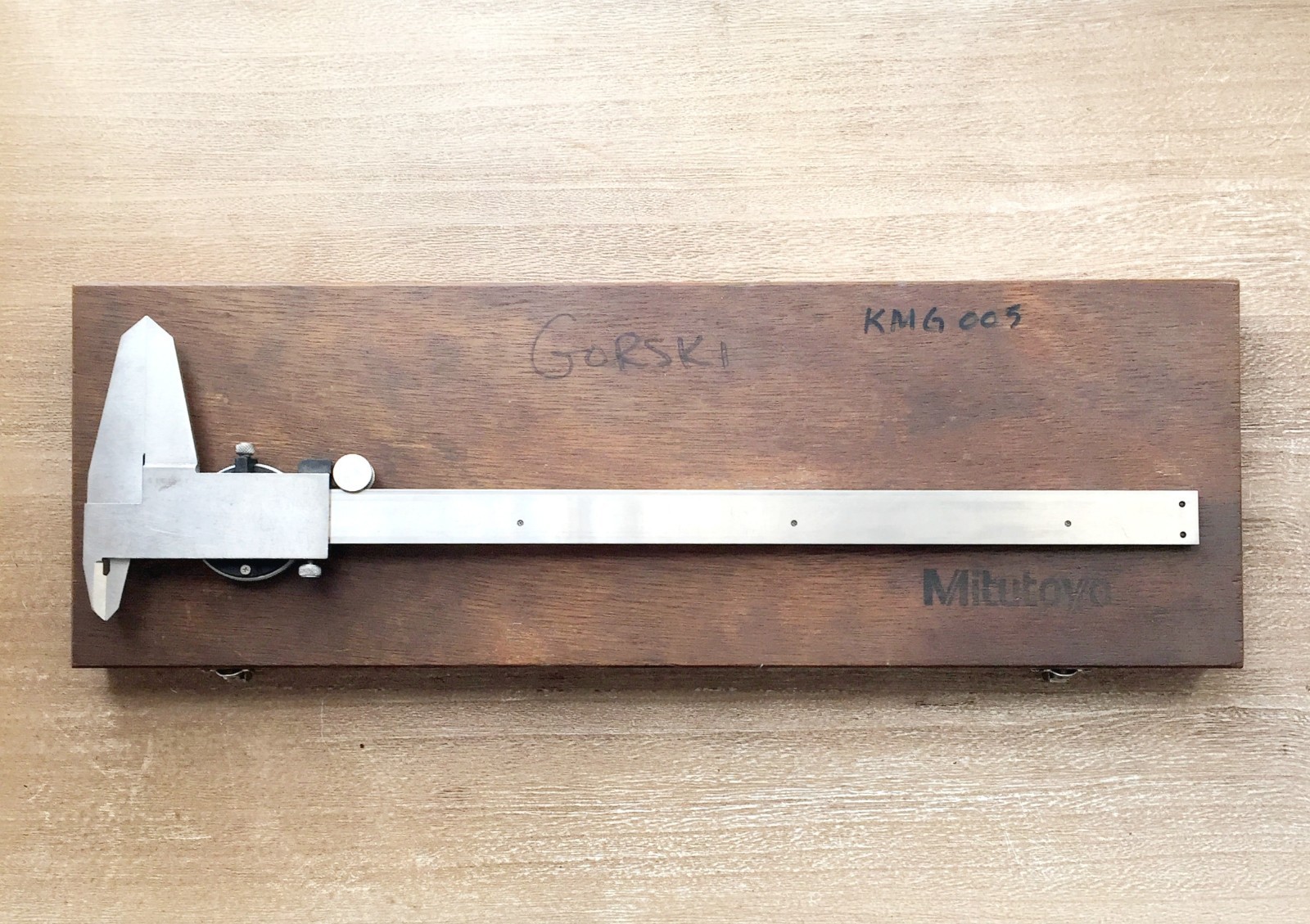 Mitutoyo Dial Caliper 12" Calibrated 505-645-50 .001" With Case Made In JAPAN