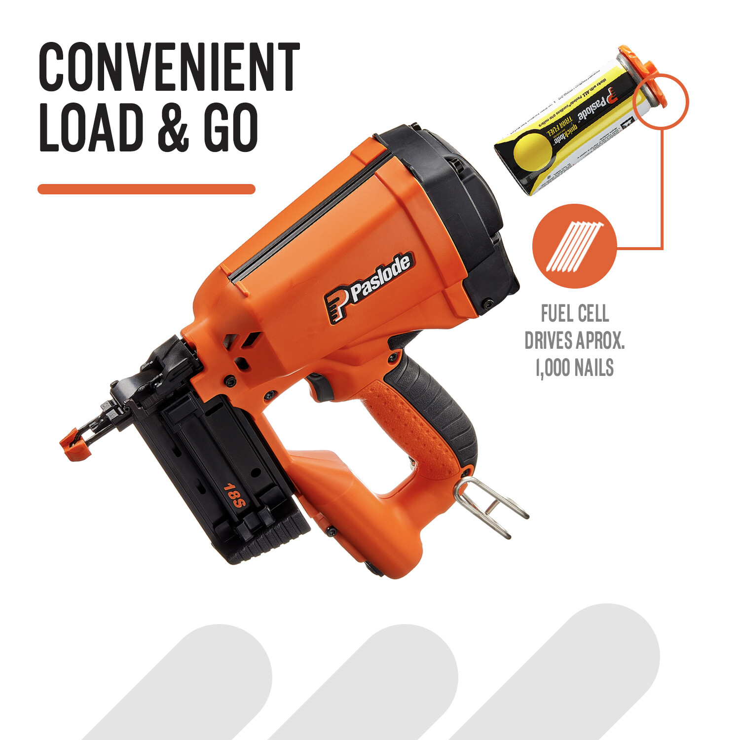 Paslode Universal Short Yellow Trim Fuel, 816007, Paslode Finish and Brad Nailer