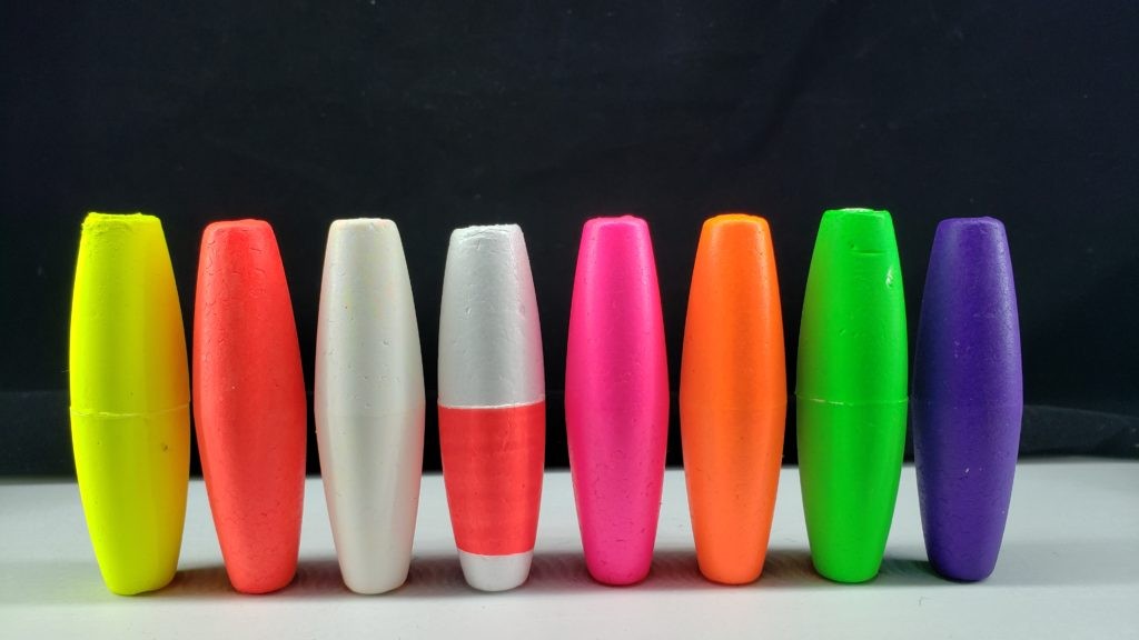 2" 2.5" 3" (8) Colors Choose Cigar  Floats 50 floats with 50 pegs