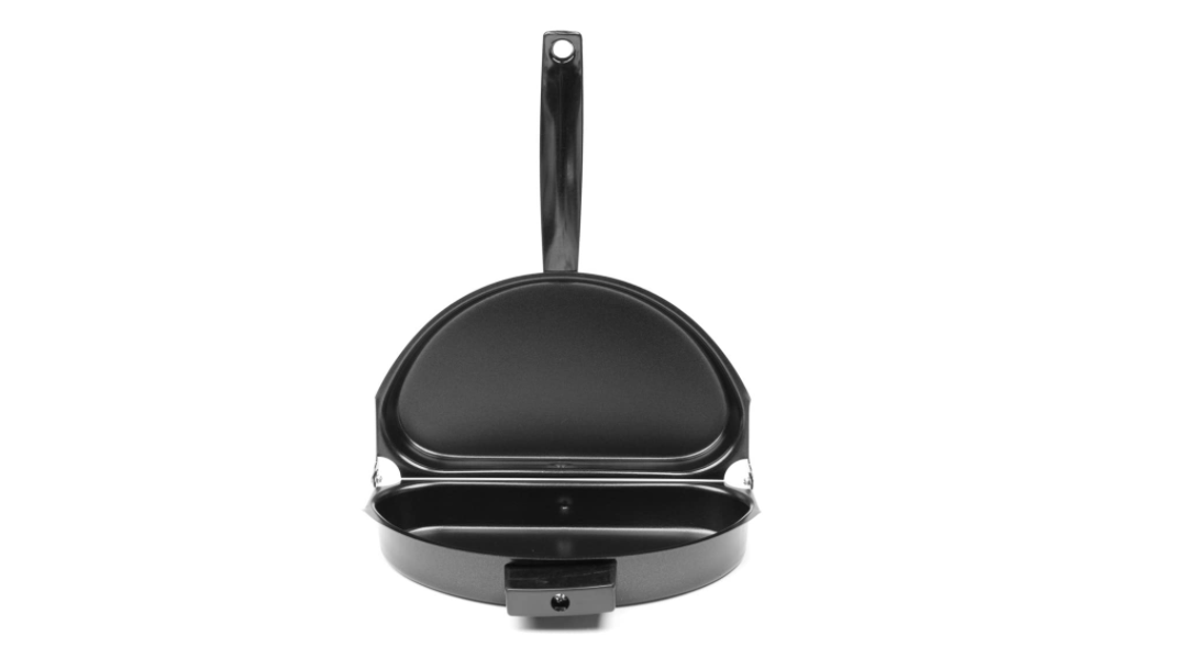 Omelet Pan Non Stick Folding Omelette Cook Carbon Steel Easy Clean Double Sided