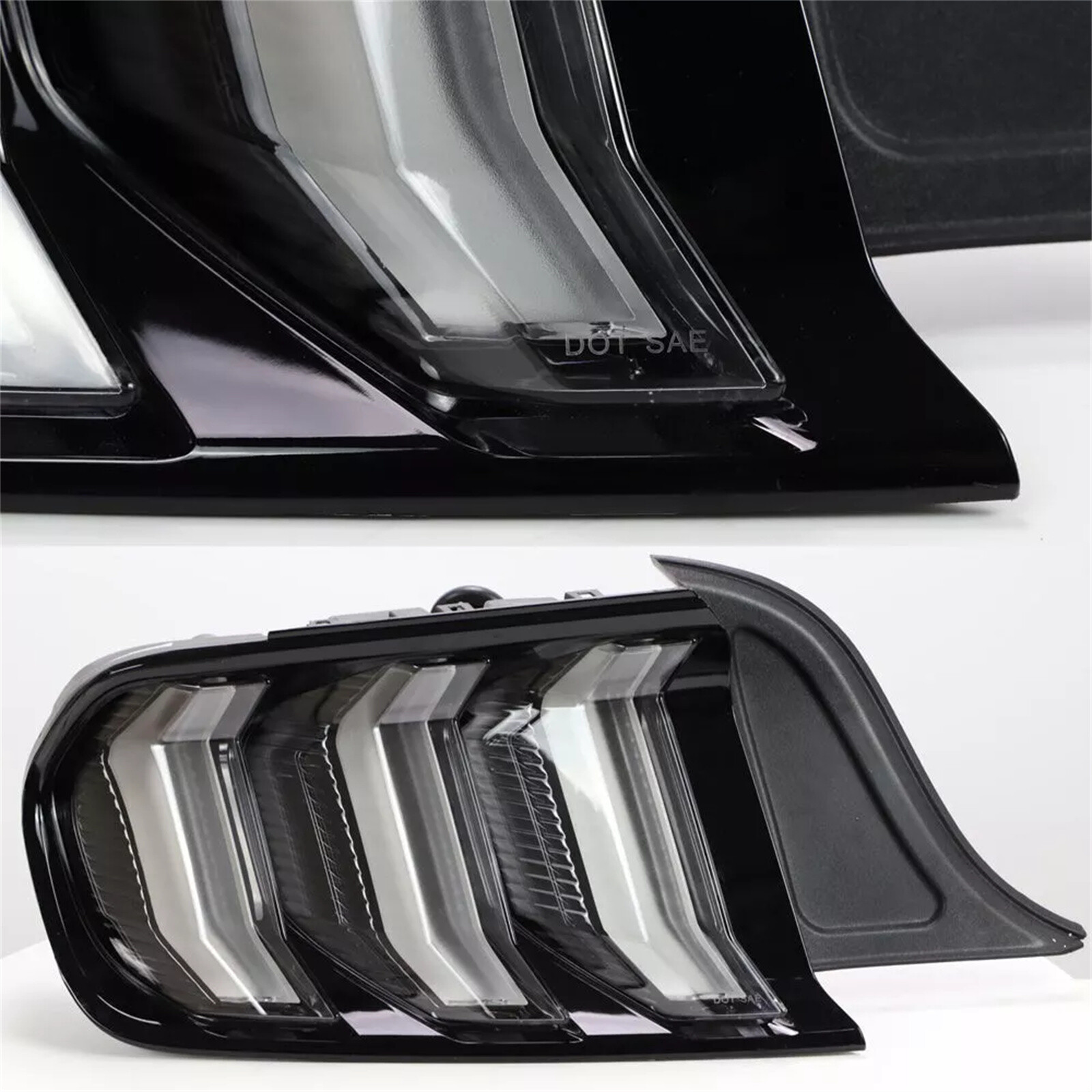 Set LED Tail lights For 2015-2022 Ford Mustang Euro Style w/ Sequential Signals