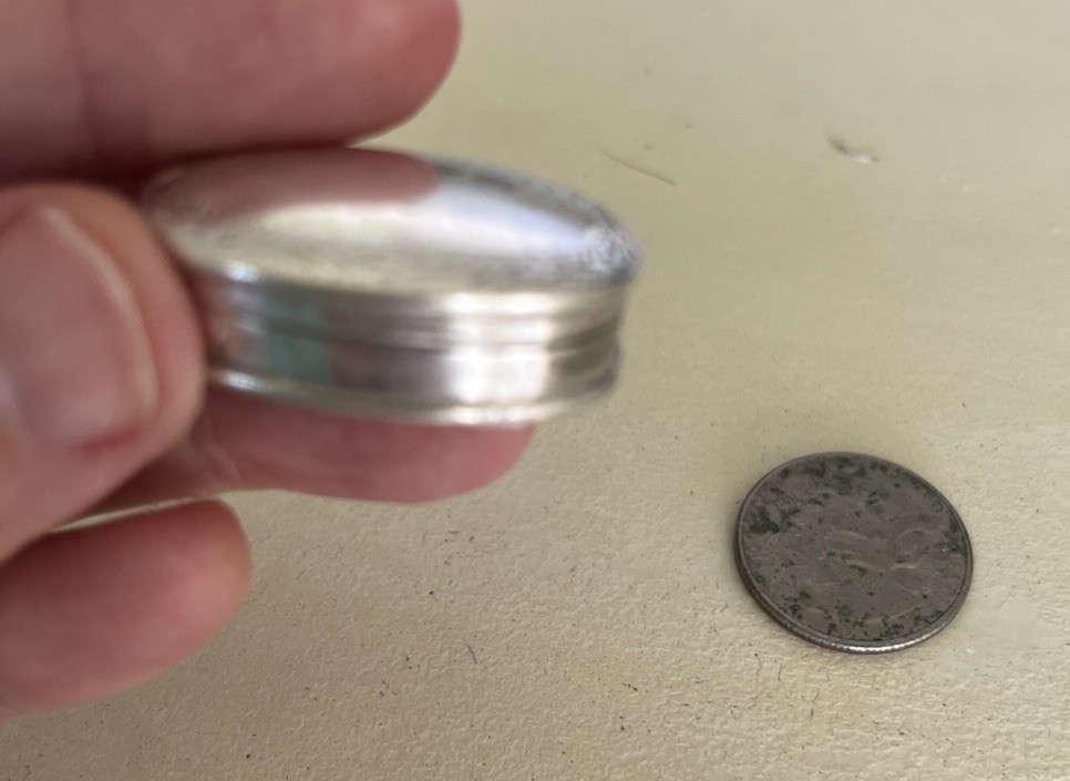 Oval Snuff Box / Pill container , Sterling Silver marked 925 Victorian antique