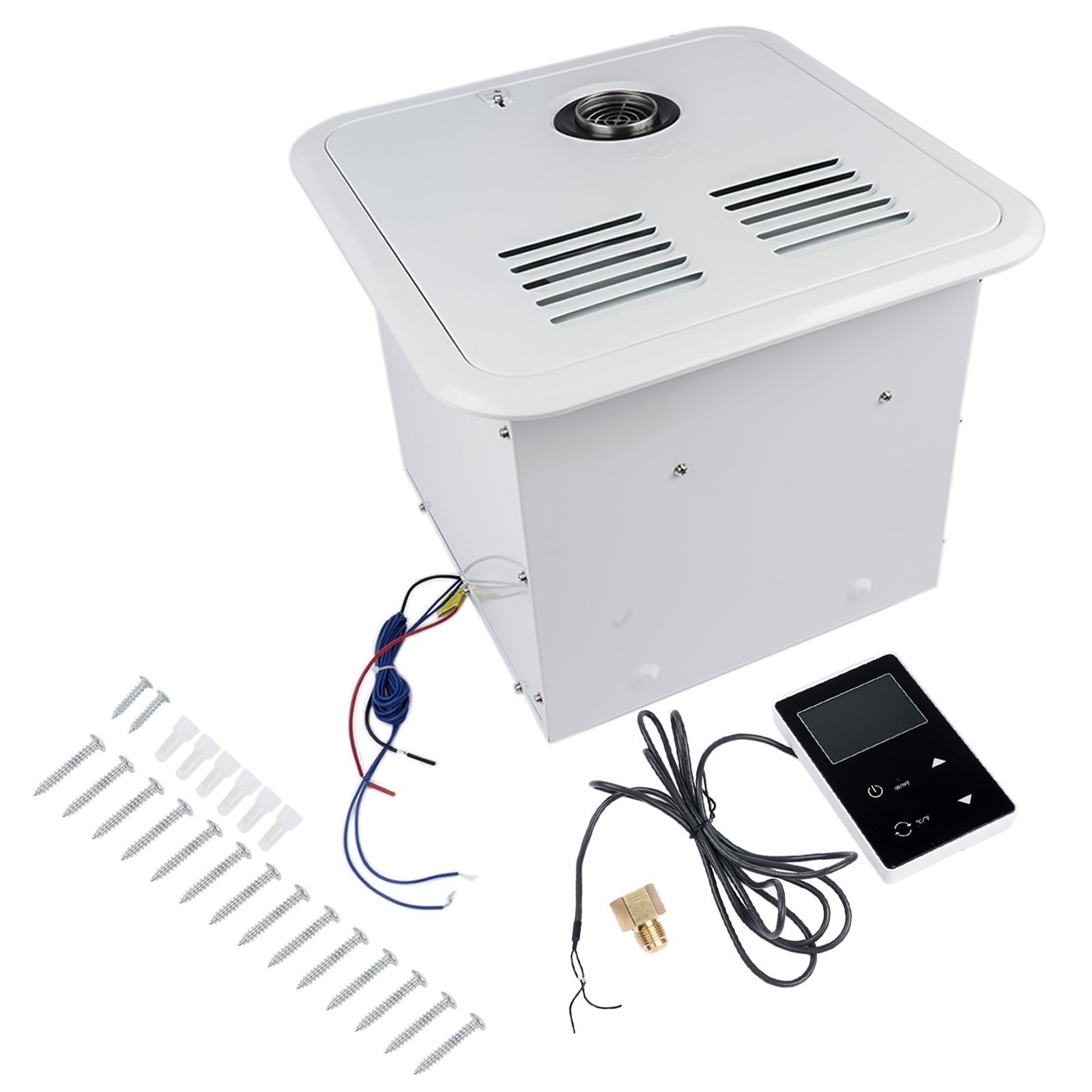 RV Water Heater 55000 BTUs RV Instant Hot Water Heater DC 12V for All RVs White