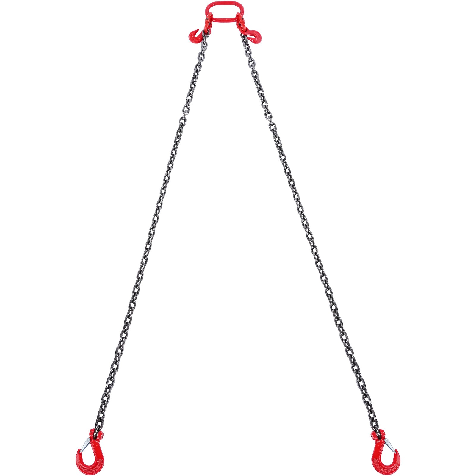 VEVOR 3/8" x 6' Chain Sling 2 Legs G80 Lifting Chain with Grab Hooks 11000 lbs