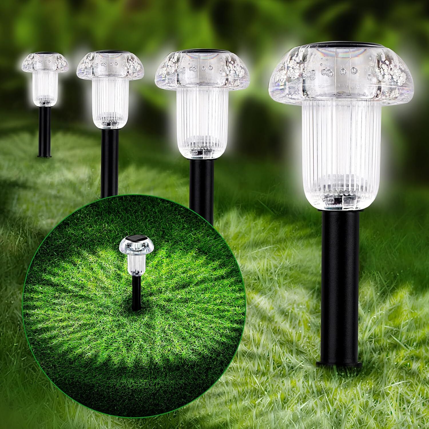 8 Pack Solar Garden Lights Outdoor Waterproof Pathway LED Lights Landscape Yard