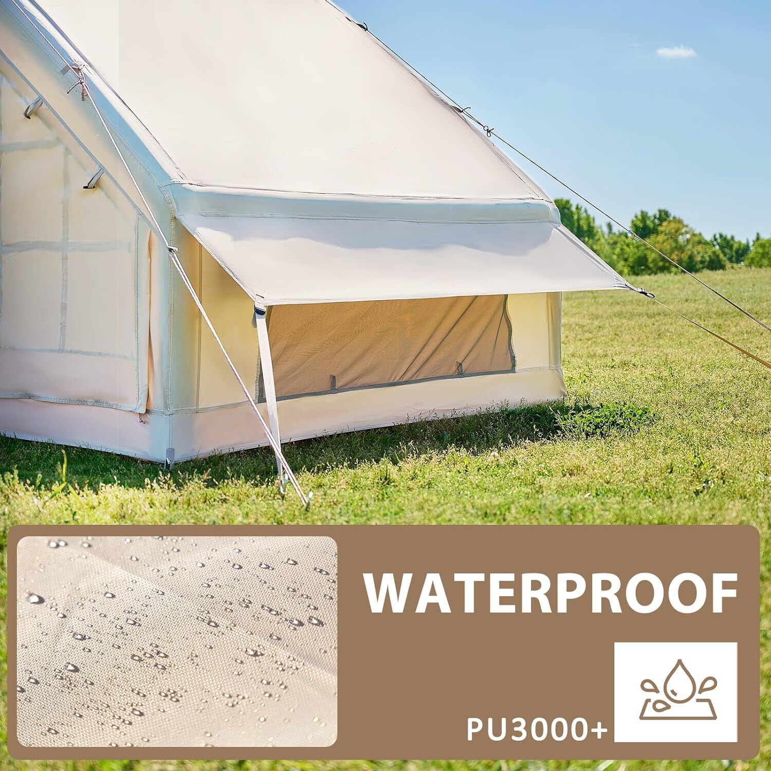 SLSY Inflatable Camping Tent with Pump 6 Person Family Camping Tent with Window