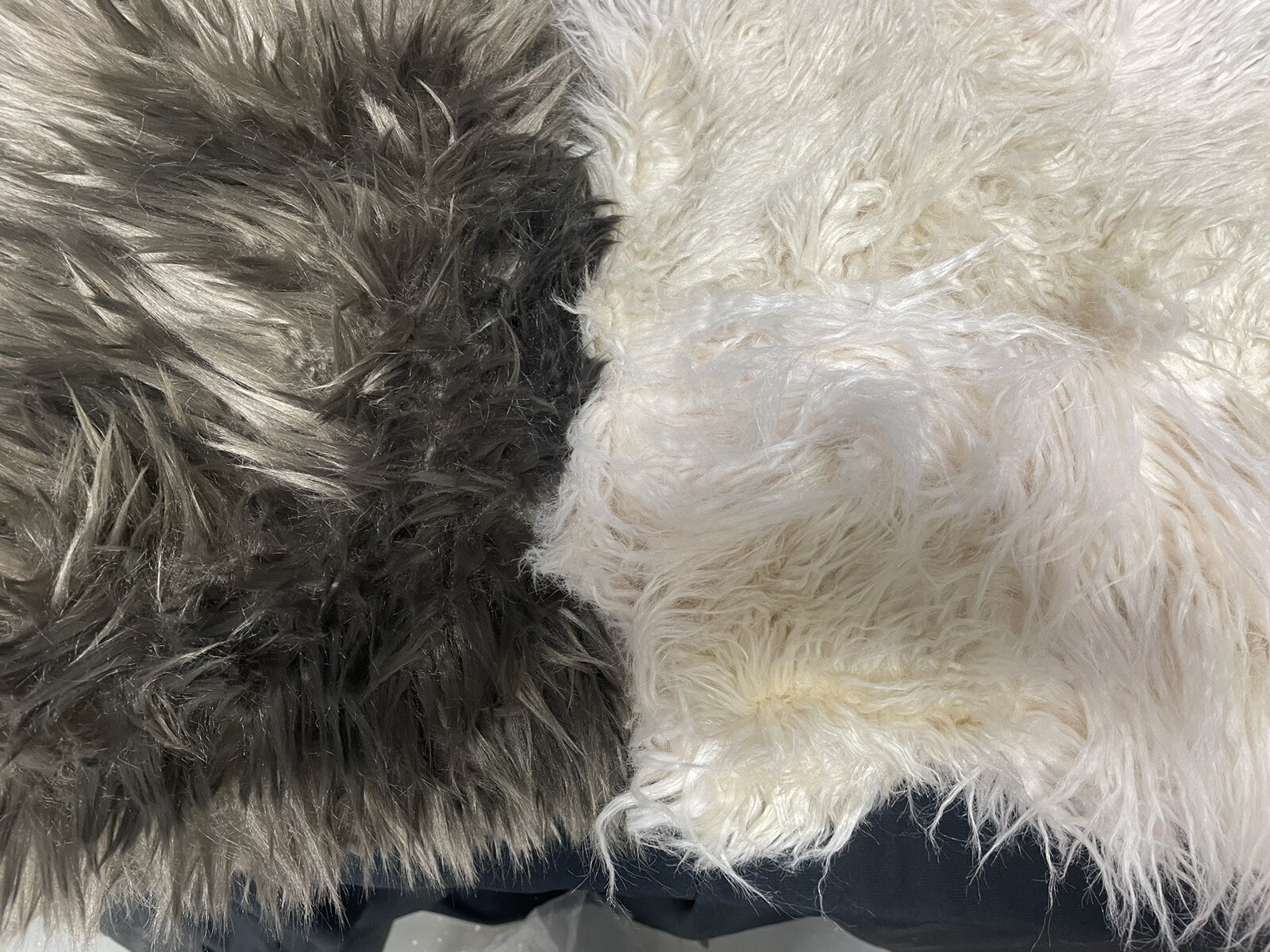 Pottery Barn Teen Mongolian mushroom brown Faux Fur Bean Bag Cover 41" large